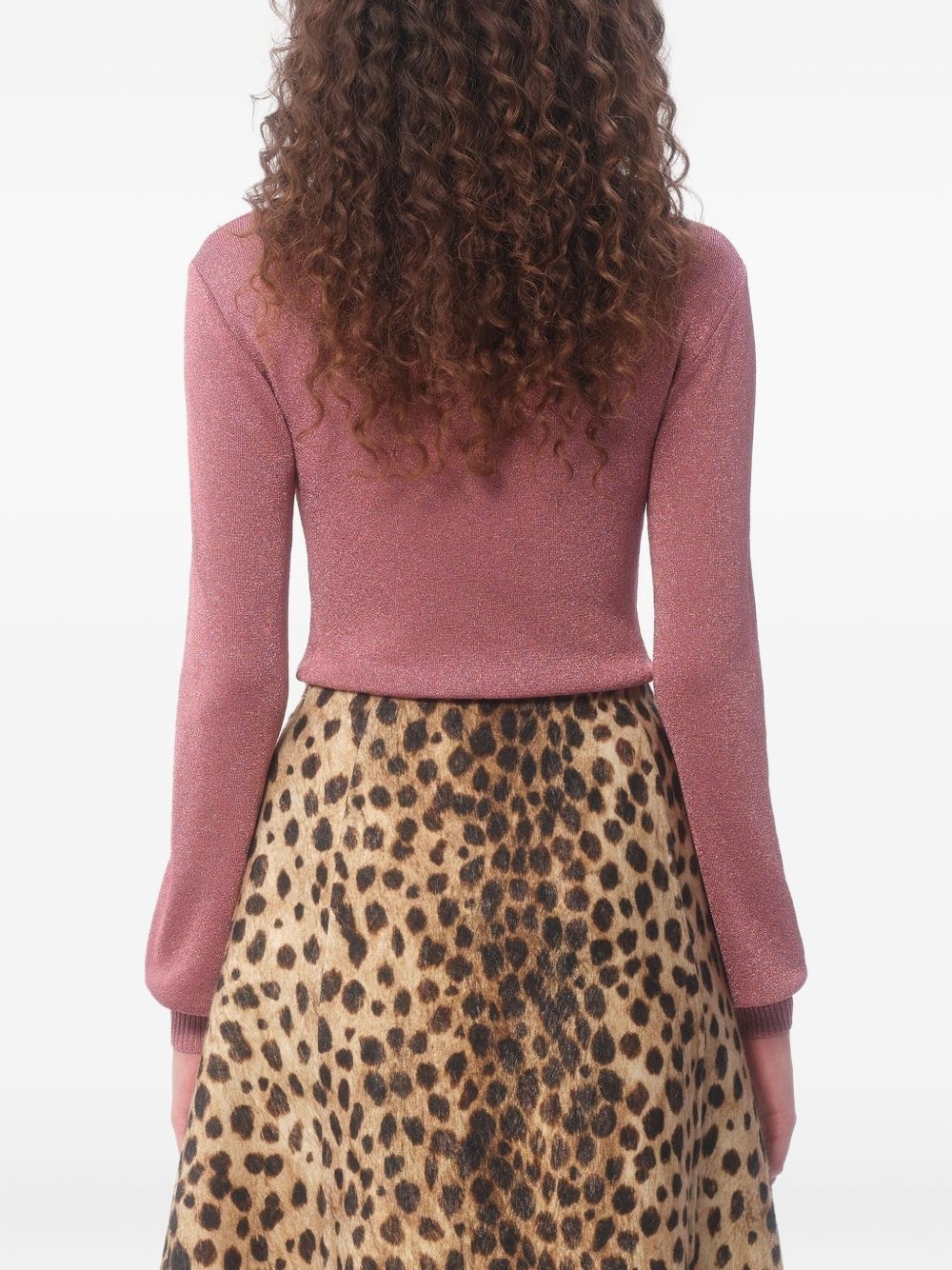 cowl neck glittery jumper - 5