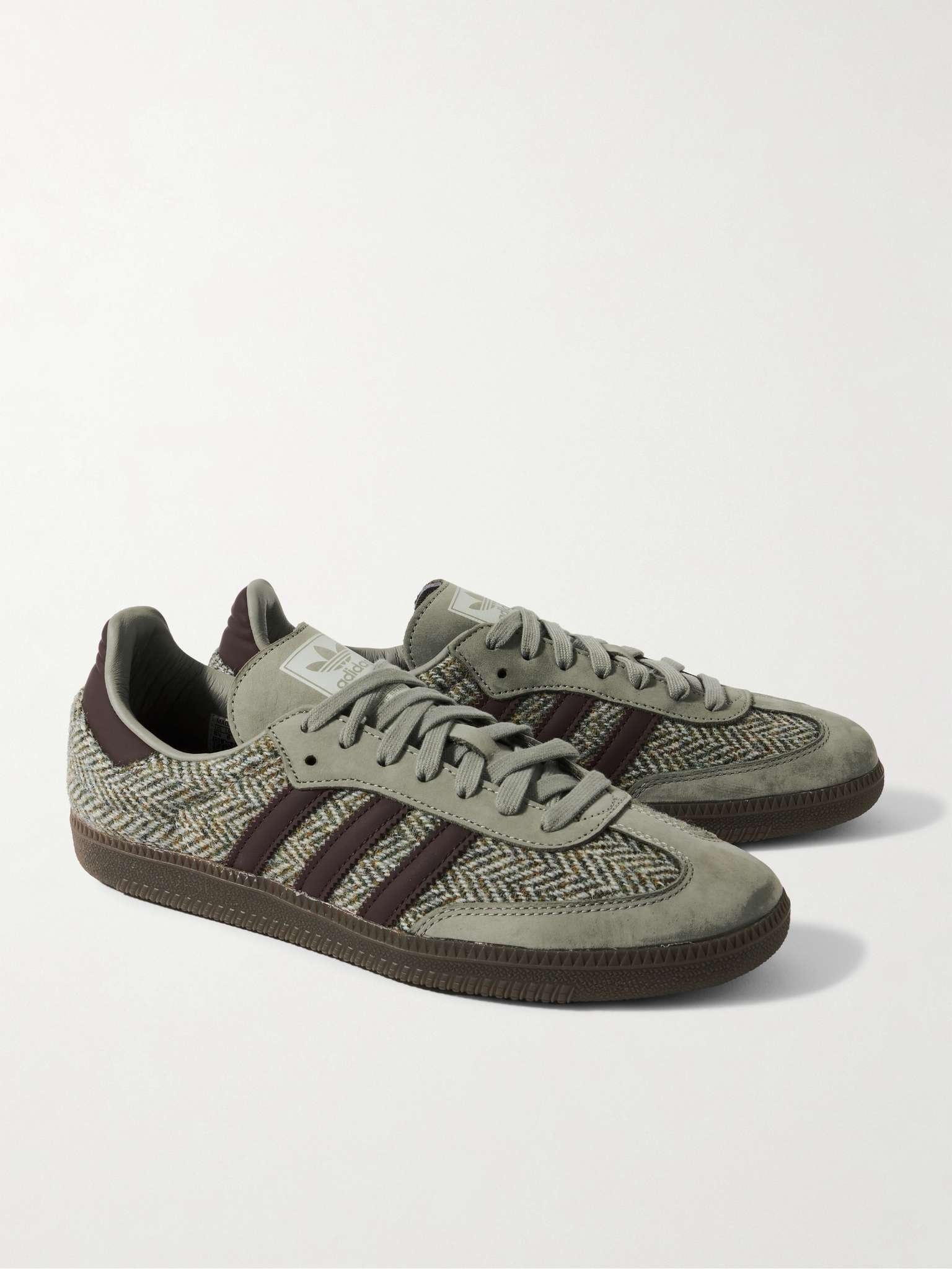 Samba OG Nubuck-Trimmed Tweed Sneakers - 4