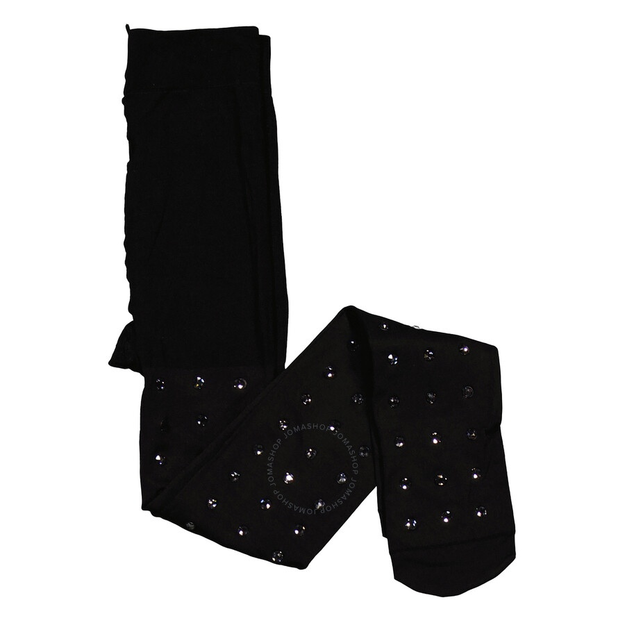 Burberry Black Crystal Embellished Tights - 3