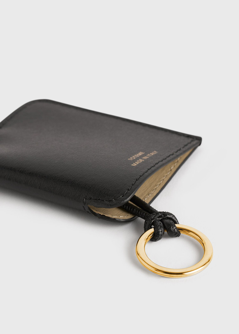 Leather keyring black 3