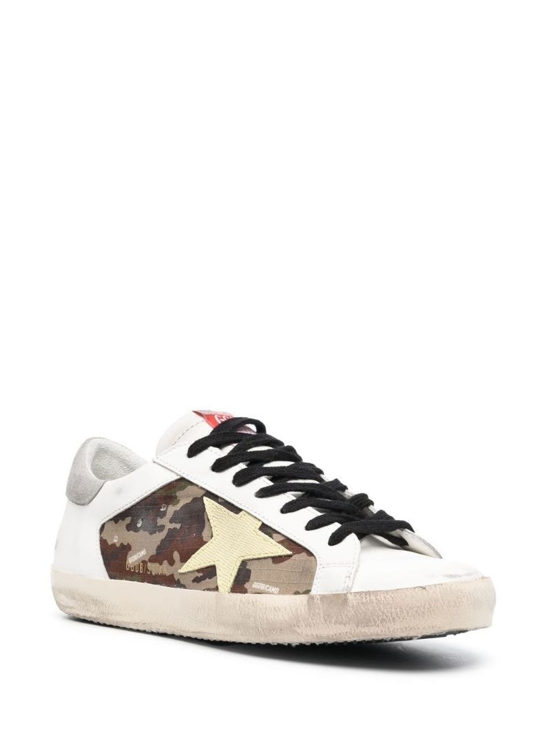 camouflage-panel star-patch sneakers - 2