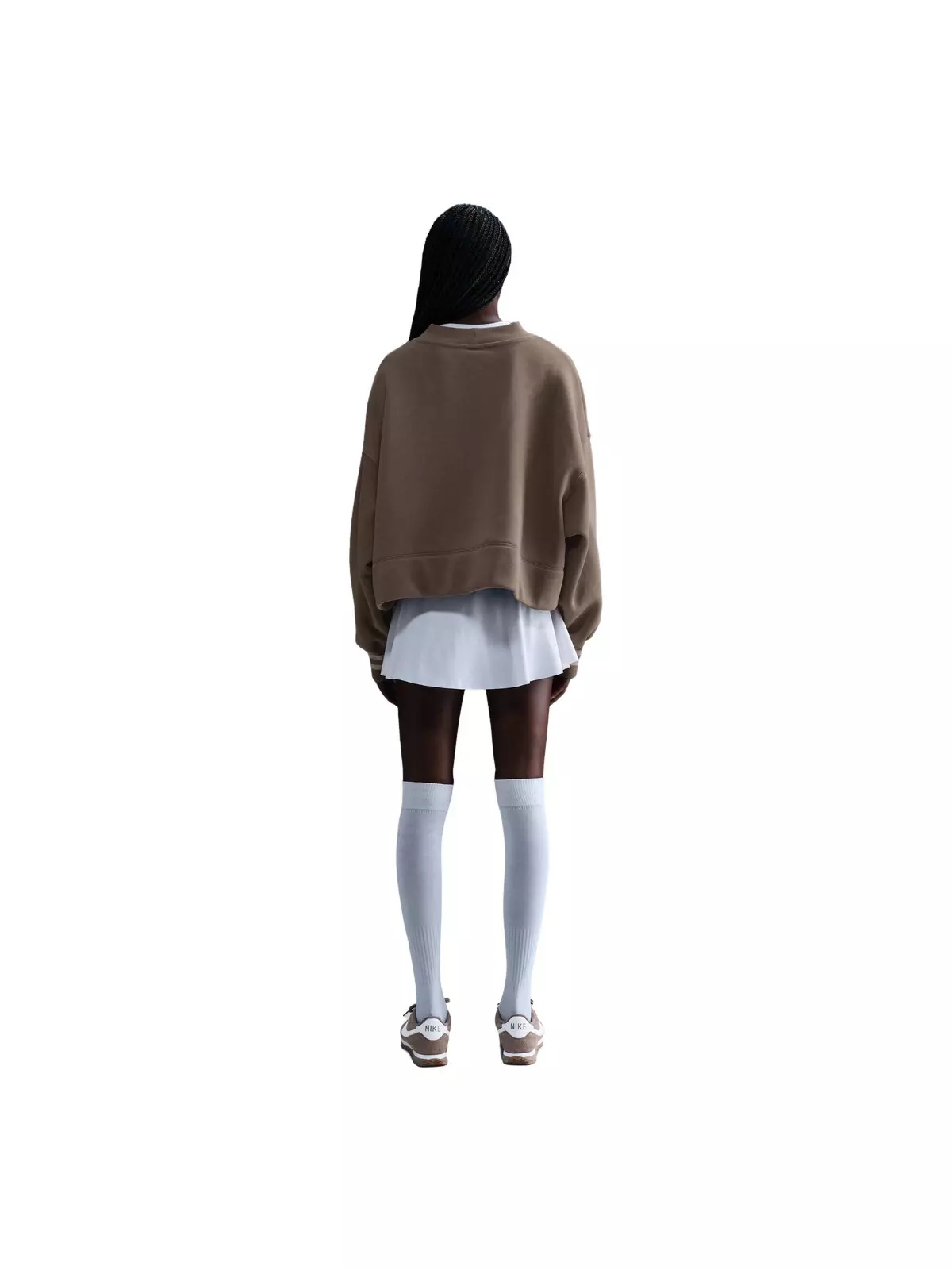 Women's Sportswear Phoenix Fleece Over-Oversized Graphic Cardigan-Brown - 5