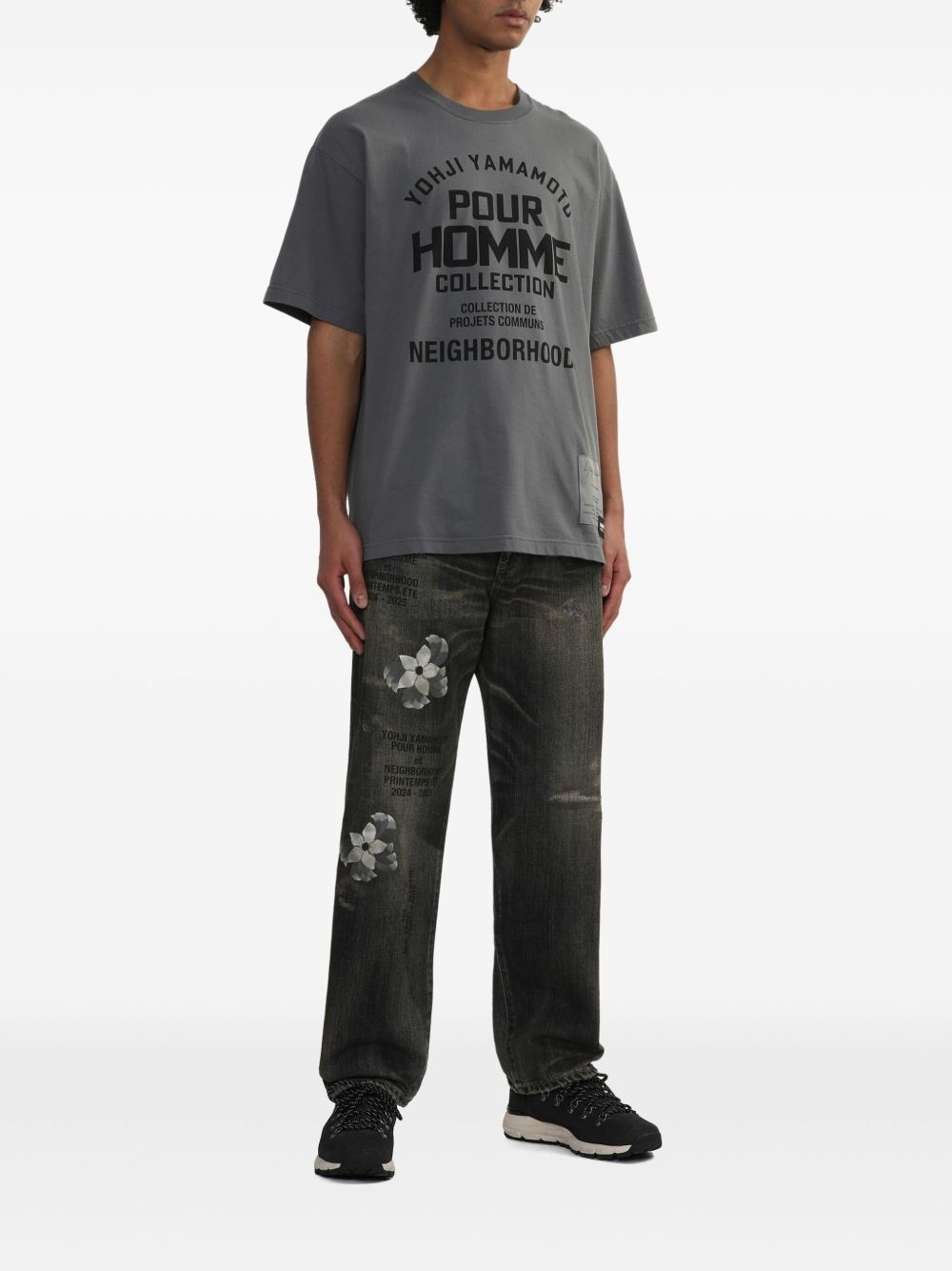 x Neighbourhood slogan-print T-shirt - 2