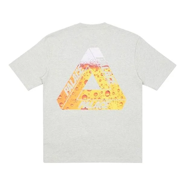 PALACE Tri-Lager Tee Triangle Logo Printing Short Sleeve Unisex Gray P19TS218 - 1