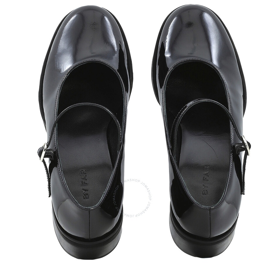 By Far Ladies Black Beth Mary Jane Patent Leather Pumps - 3