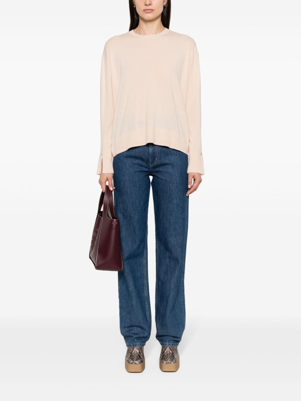 crew-neck long-sleeve jumper - 2
