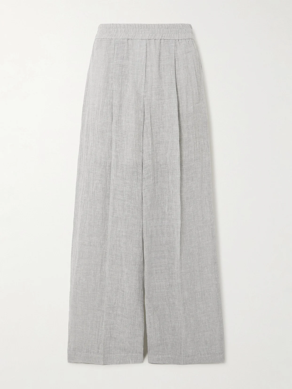 Crinkled Linen-blend Wide-leg Pants - 1