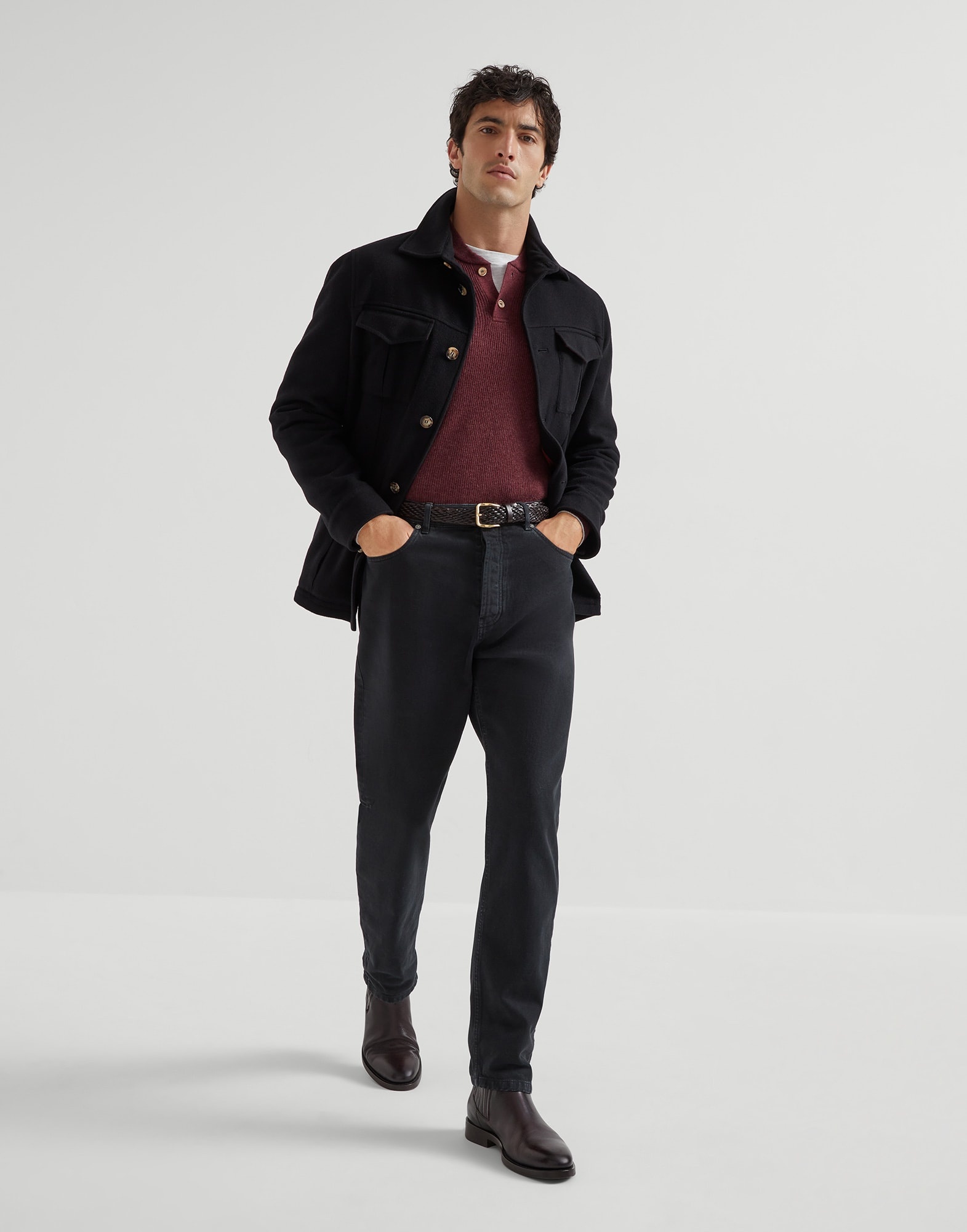 Lightweight water-resistant cashmere safari jacket - 5