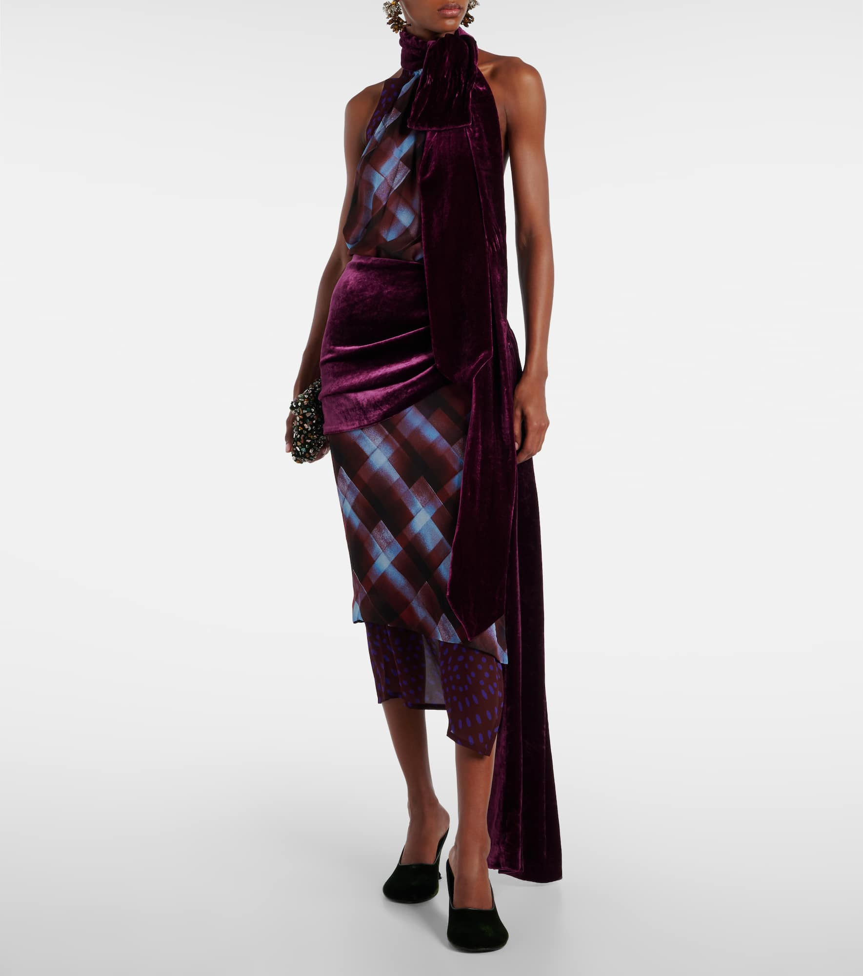 Draped midi skirt - 2