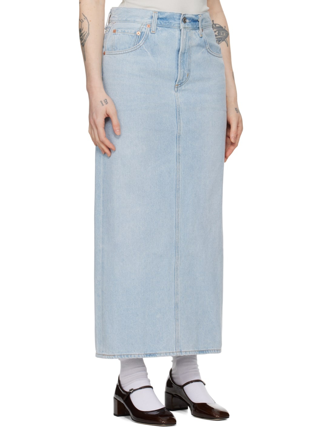 Blue Verona Denim Maxi Skirt - 2