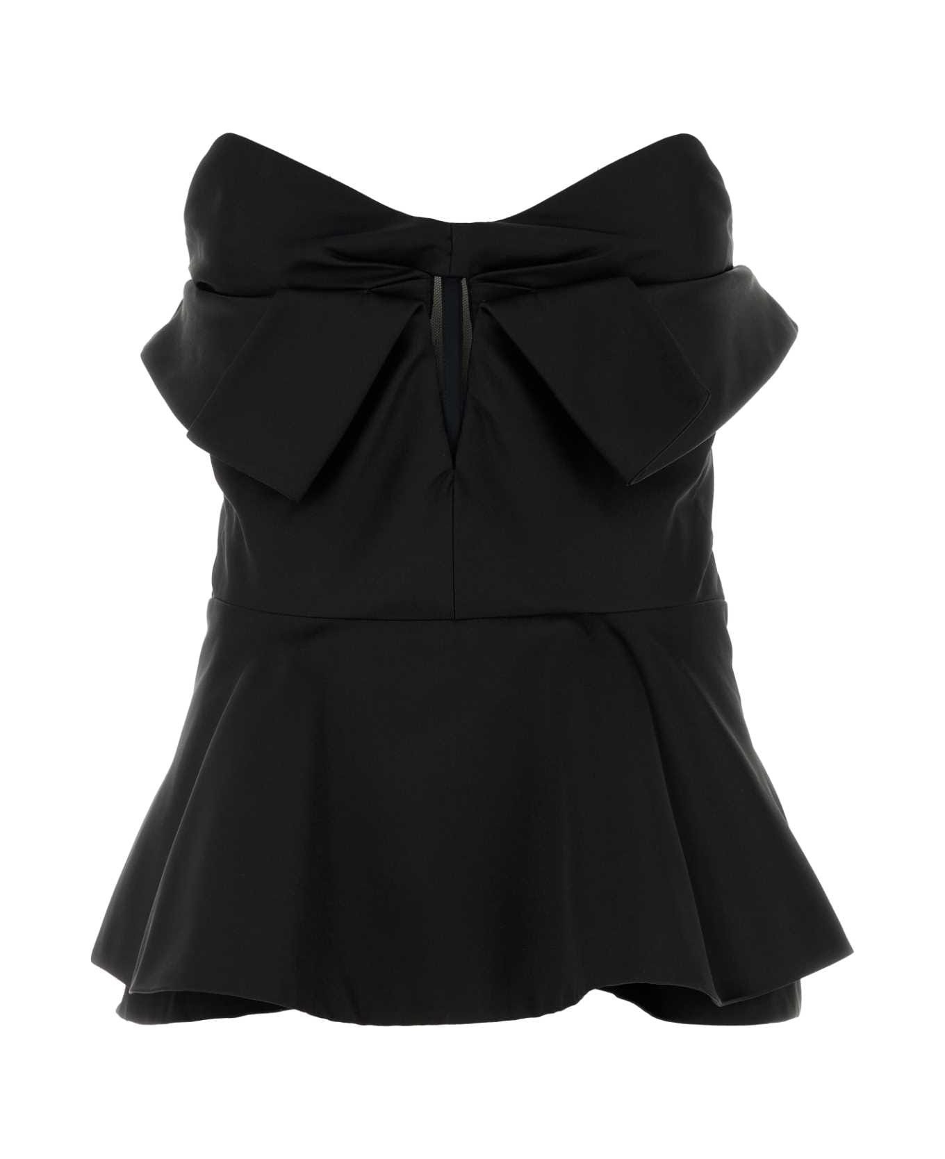 Black Satin Top - 1