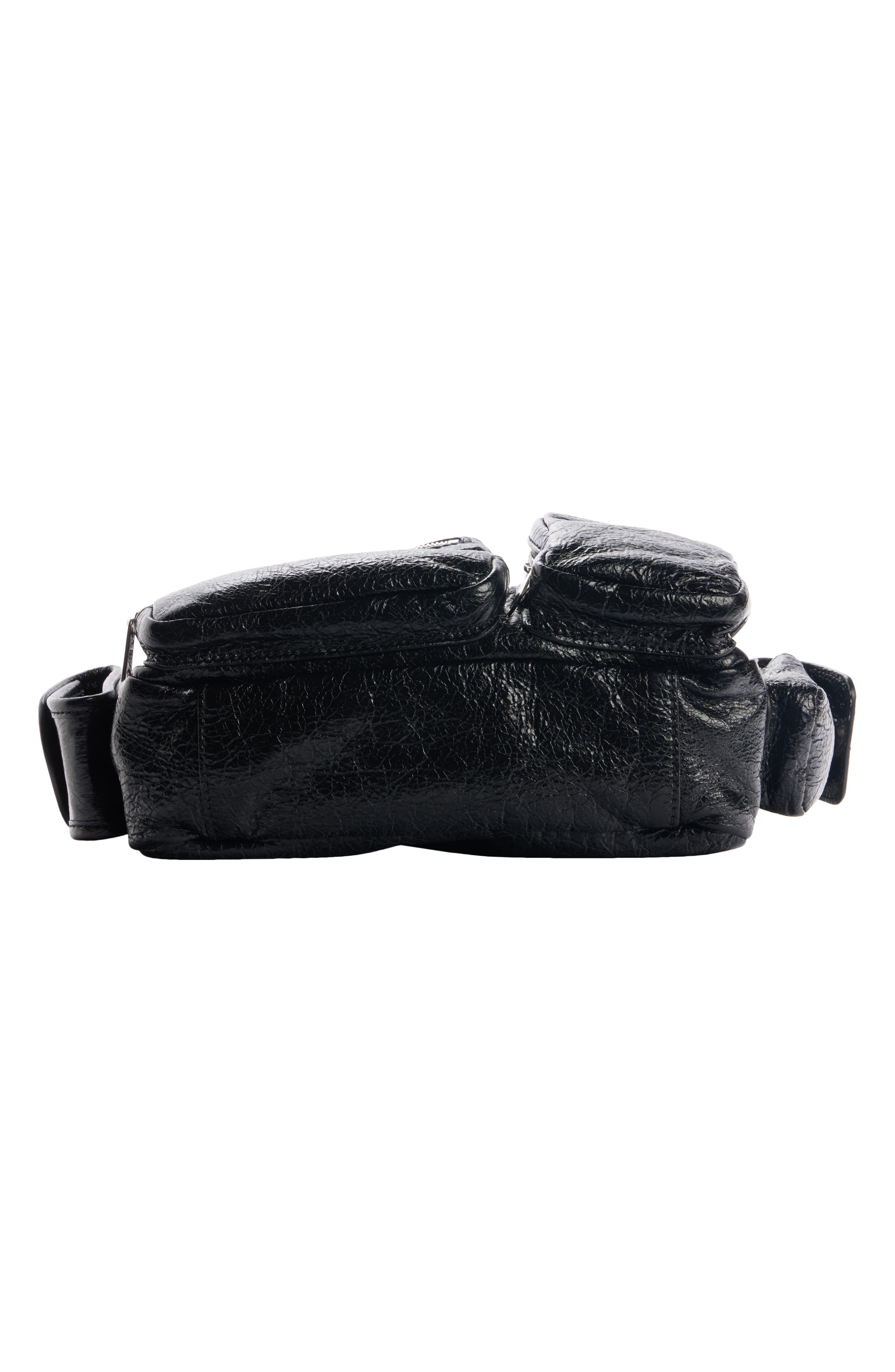 Balenciaga Superbusy Crinkle Leather Camera Bag in 1000 Black at Nordstrom - 5