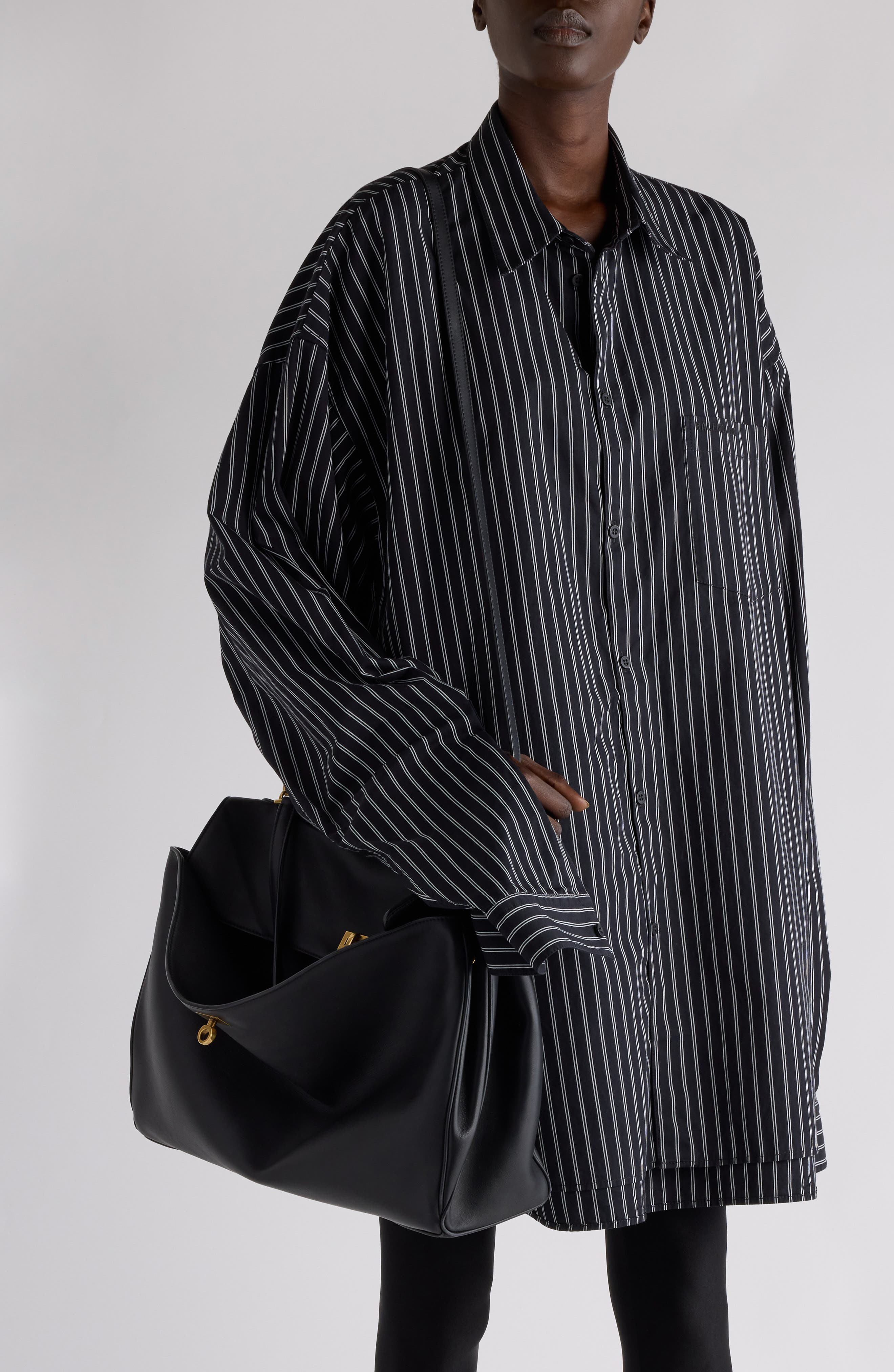Balenciaga Large Rodeo Leather Shoulder Bag in 1000 Black at Nordstrom - 4