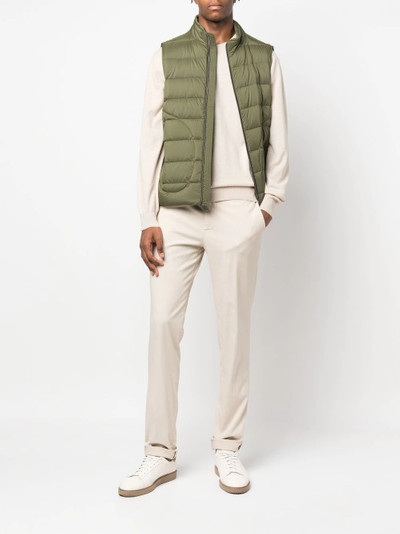 Herno padded zip-up down gilet outlook