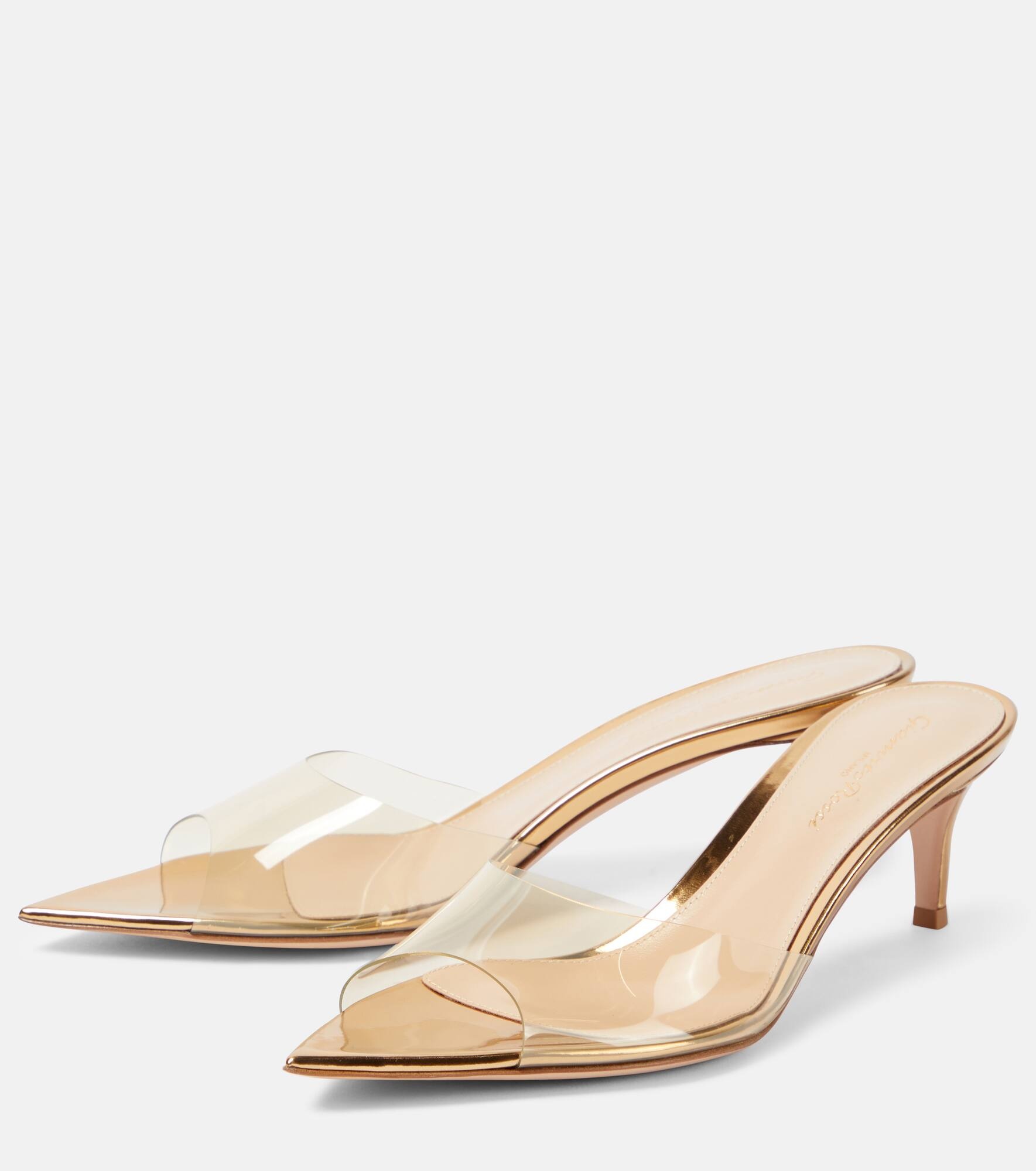Elle 55 PVC and patent leather mules - 5