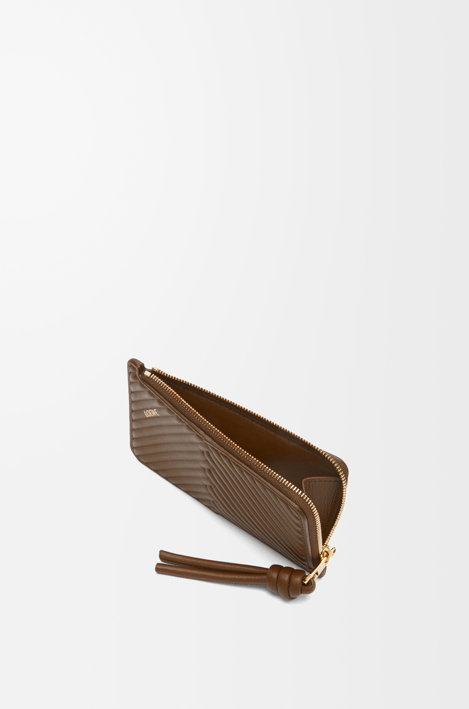 Knot coin cardholder in shiny nappa calfskin - 3