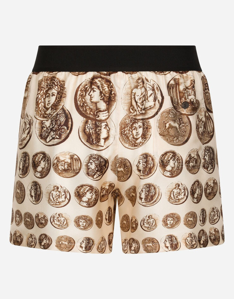 Dolce & Gabbana Coin print silk shorts outlook