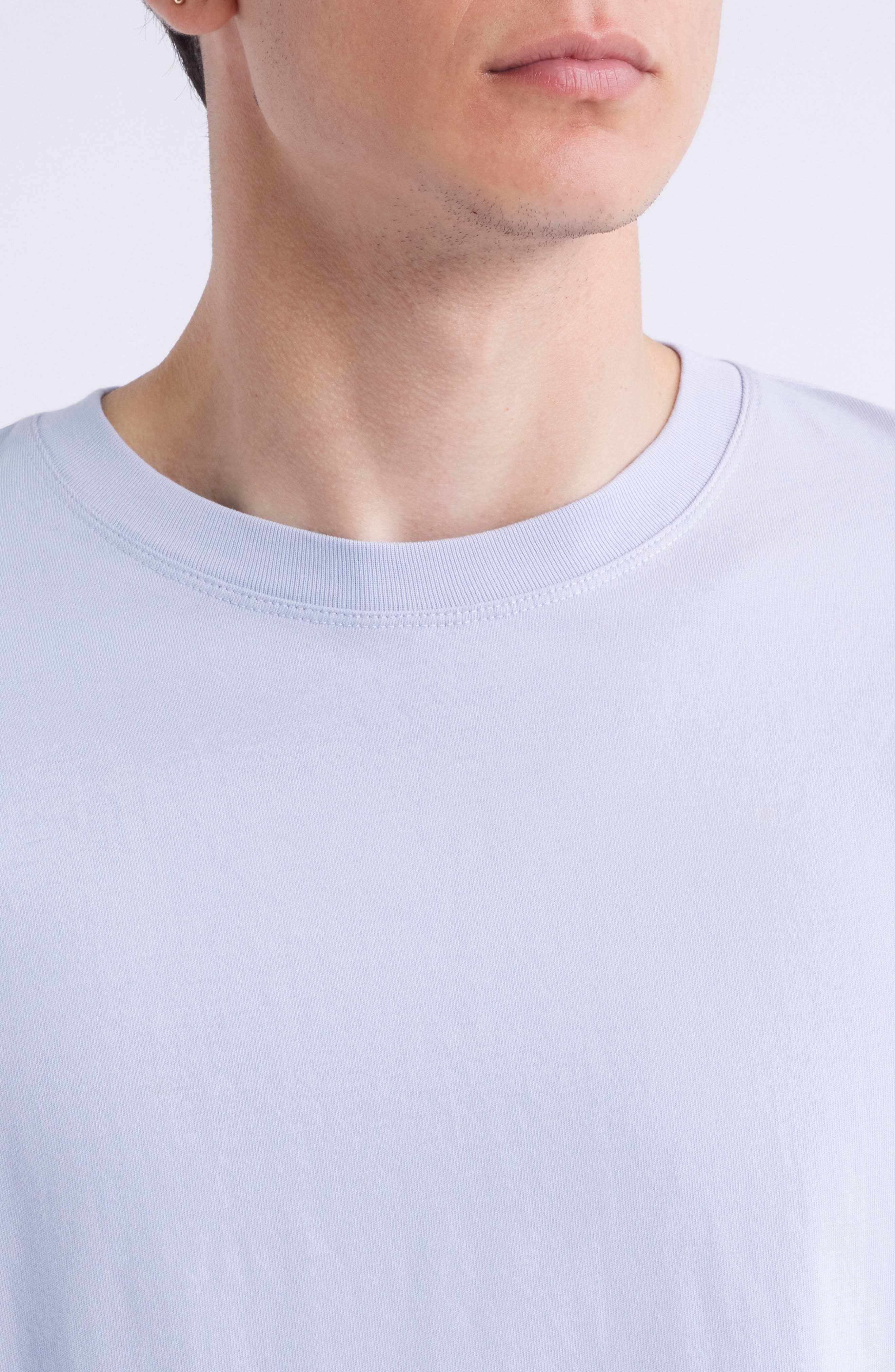 FRAME Logo Cotton T-Shirt in Baby Blue at Nordstrom - 4