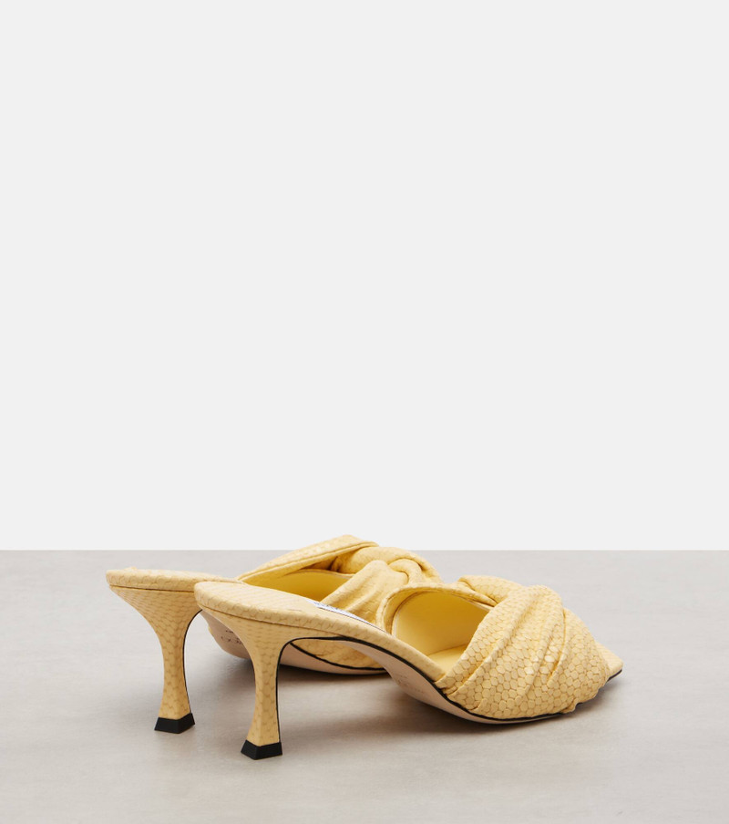 JIMMY CHOO Skye Twist leather mules outlook