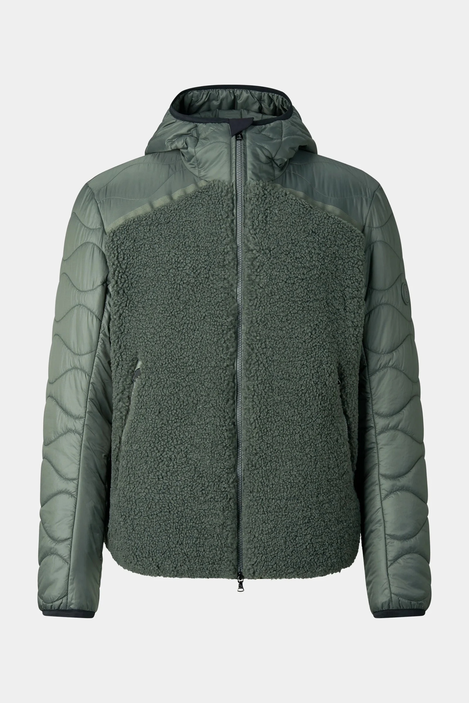 Jarek Teddy Quilted Jacket in Olive - 1