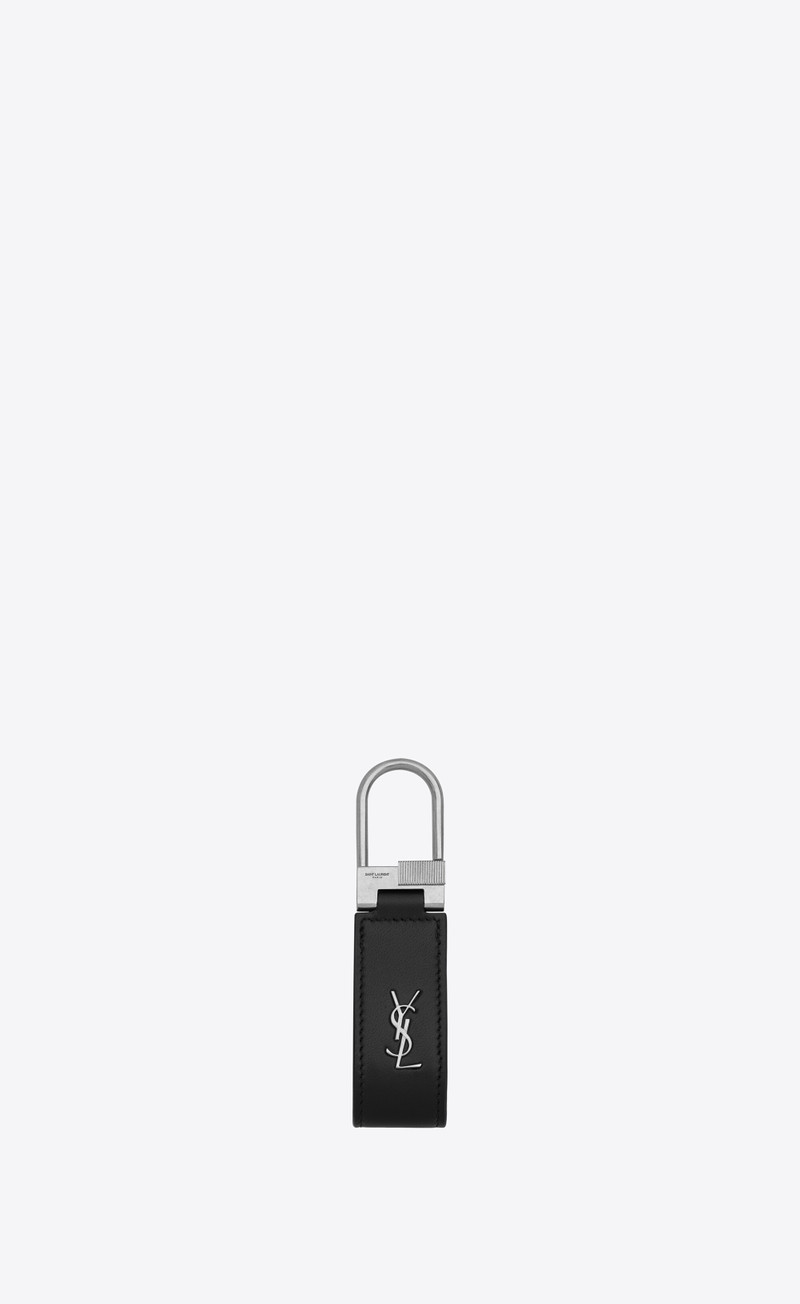tiny cassandre keyring in shiny leather - 1