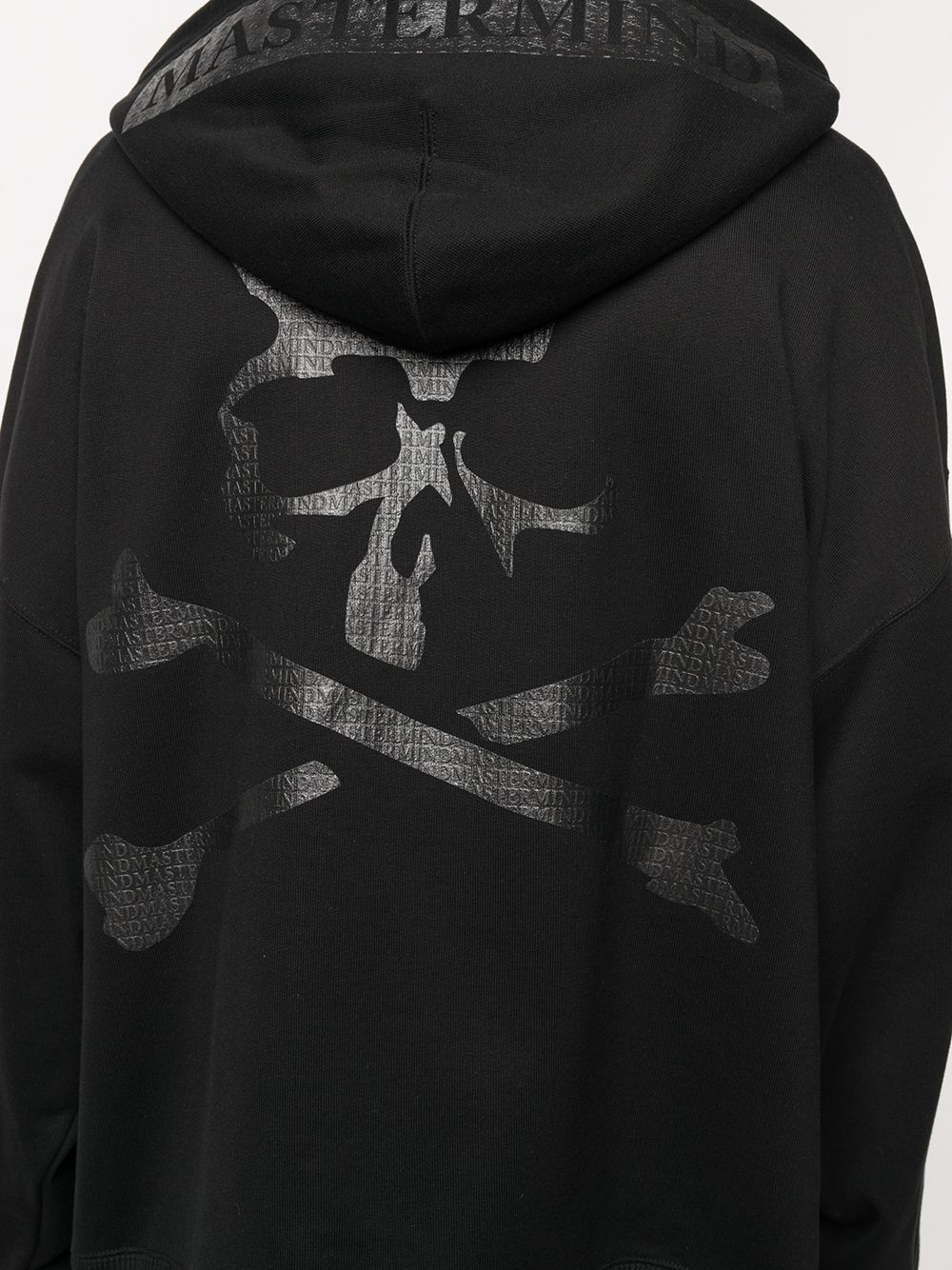 logo print zipped hoodie - 5