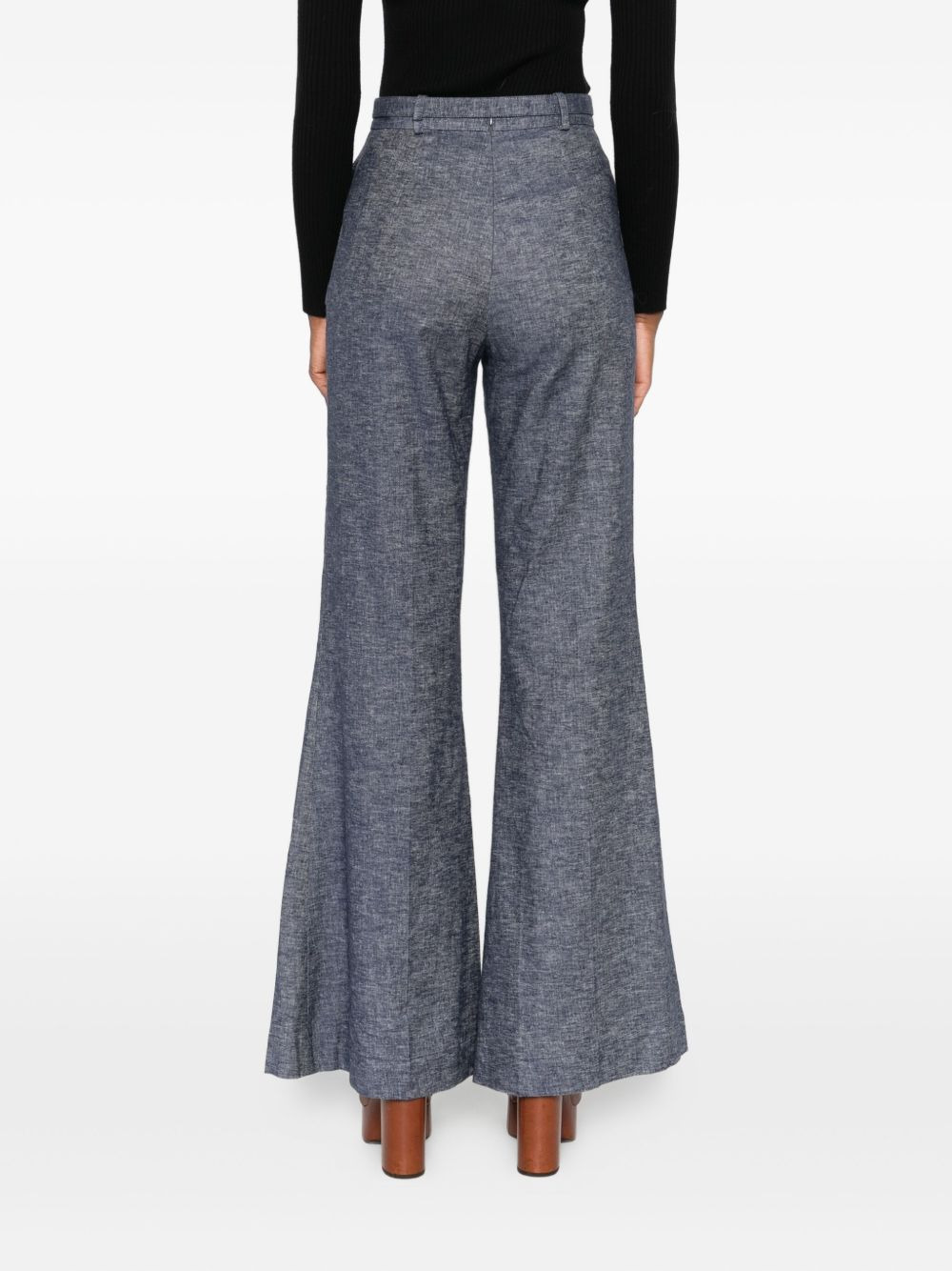 Hypnotic belted flared trousers - 4