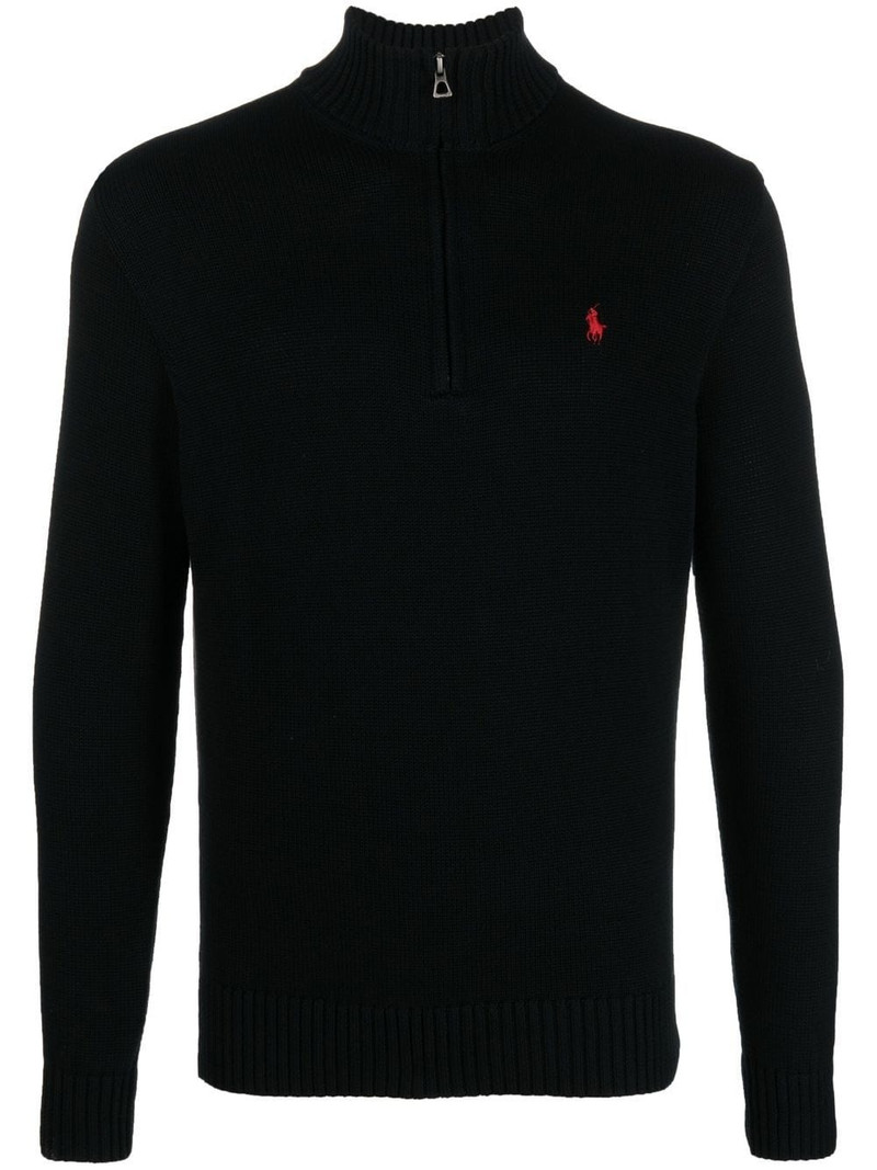 short zip-up cotton pullover 1