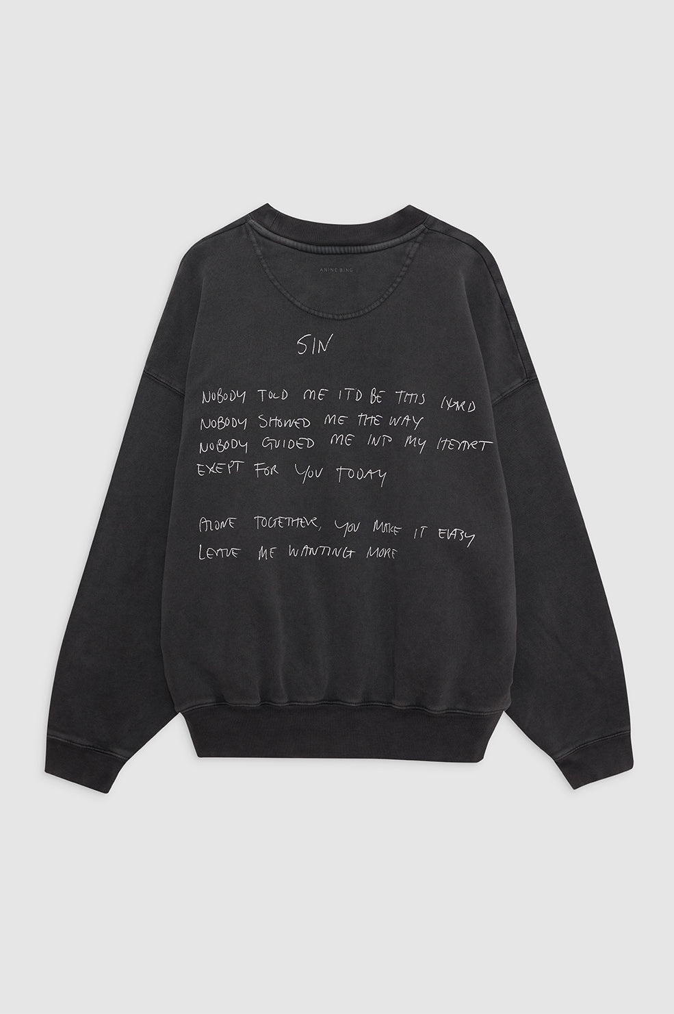Jaci Sweatshirt Lyrics - Washed Black - 4