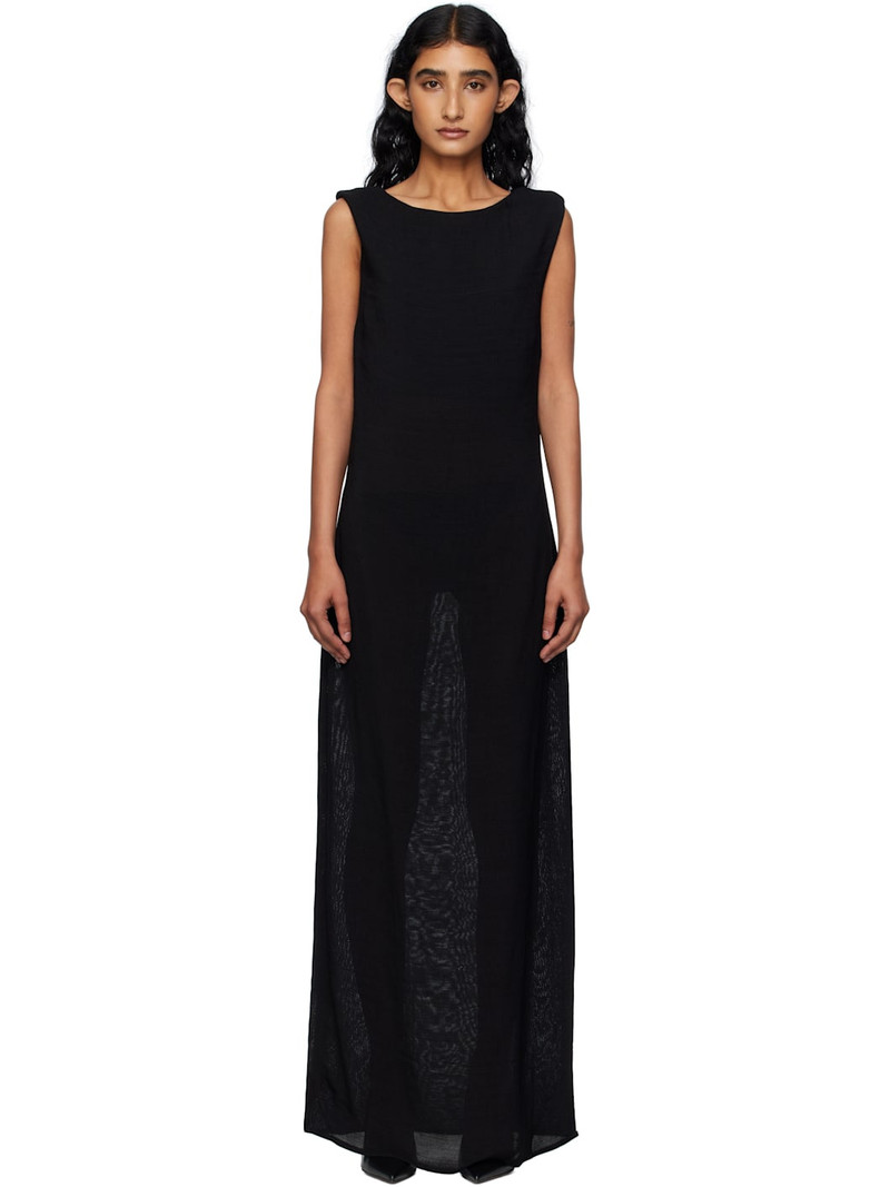 Black Cowl Back Maxi Dress 1