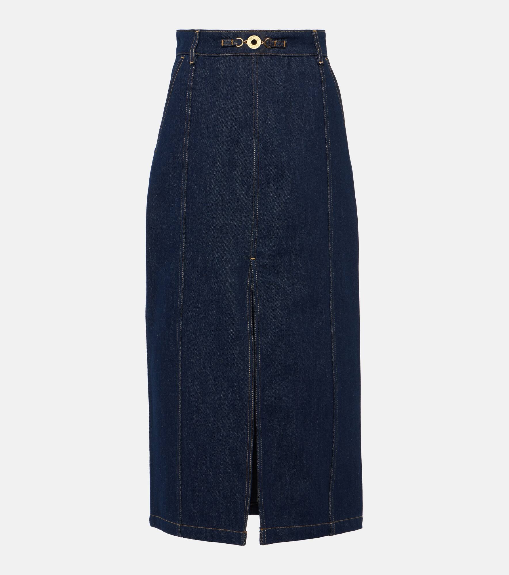 Midi Skirt/デニムスカート/PATOU Patou | オーガニックデニム製 Aラインミニスカート