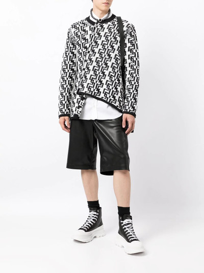 Comme Des Garçons geometric-knit asymmetric jumper outlook