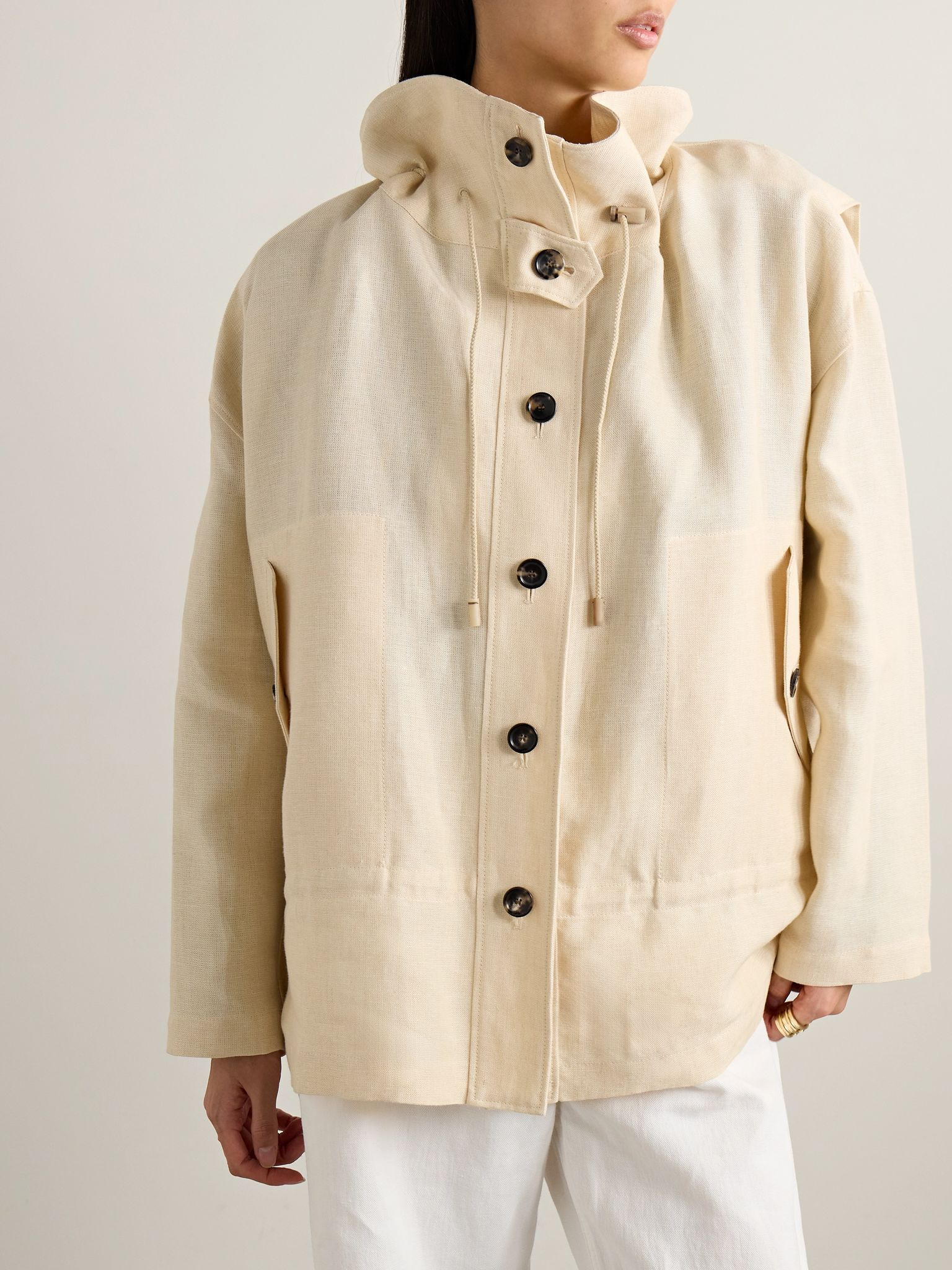 Oversized linen jacket Off-white - 3