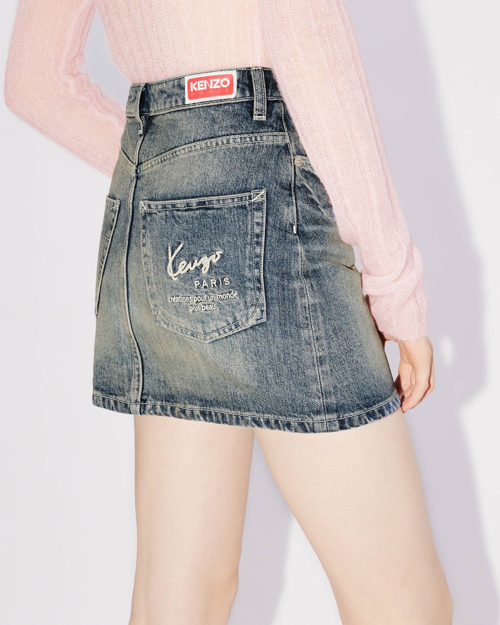 Japanese denim miniskirt - 7