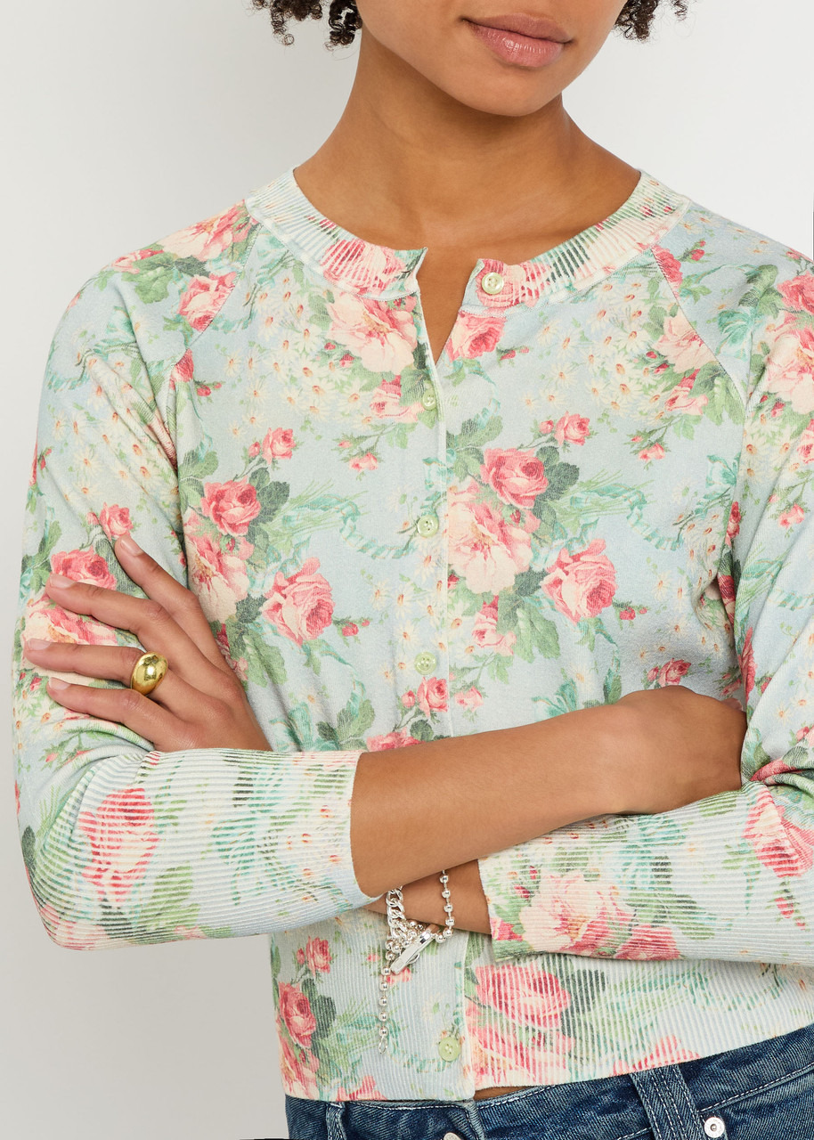 Simone Rocha Floral-print Knit Cardigan - 4