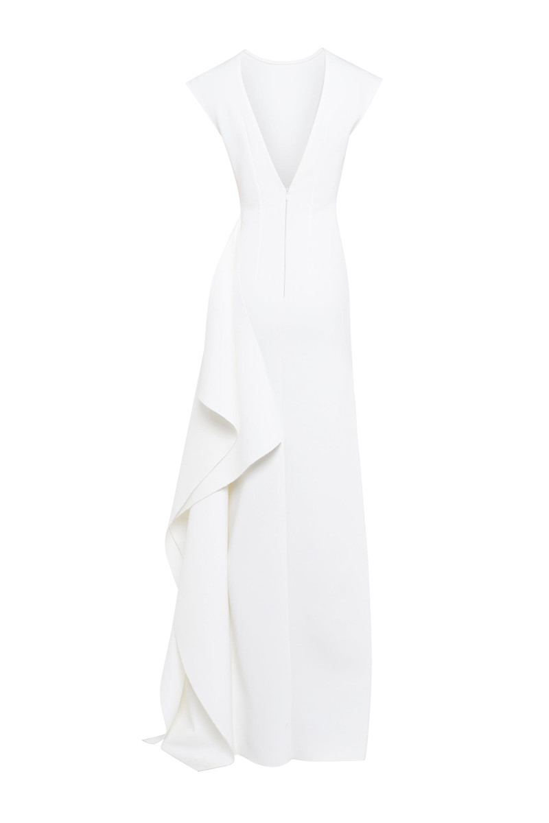 A.W.A.K.E. MODE HIGH NECK PENCIL DRESS WITH SIDE PANEL DETAIL WHITE outlook
