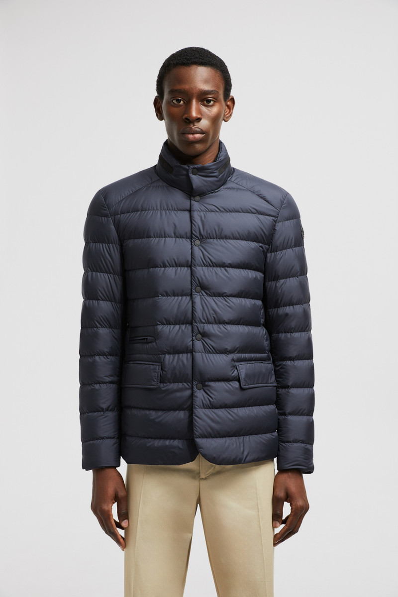 Carrelet Leather-Trimmed Down Blazer 3