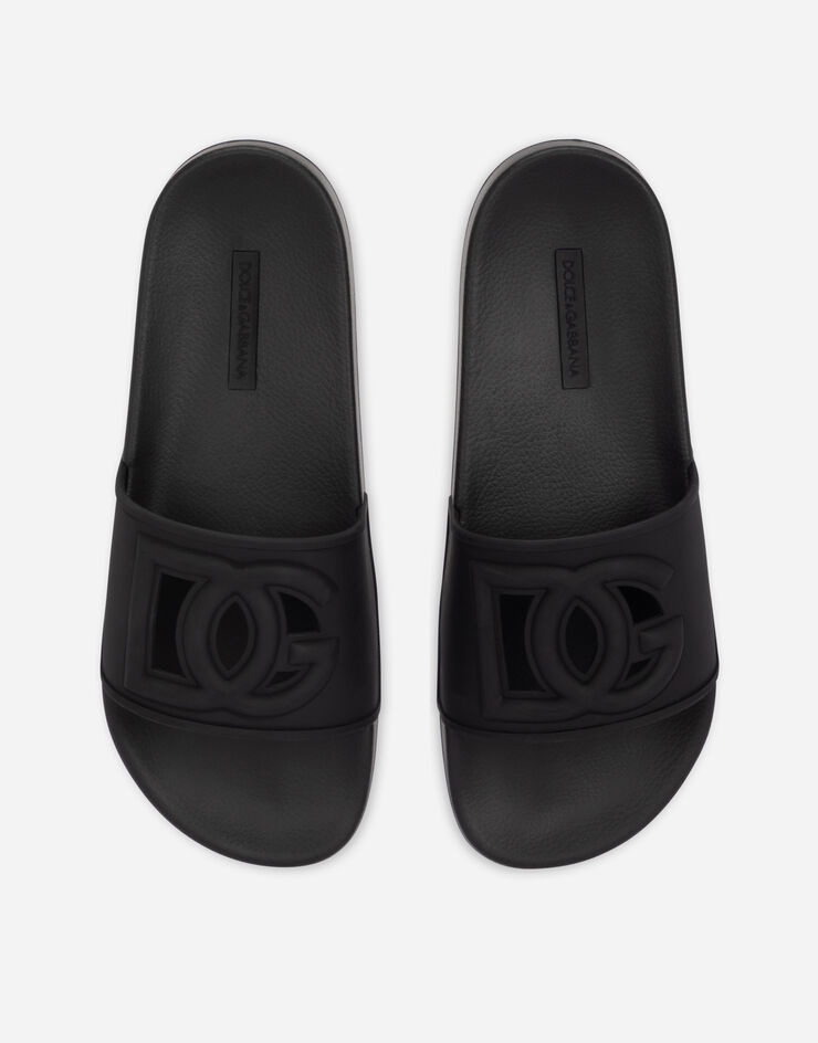 Rubber beachwear sliders with DG logo - 4