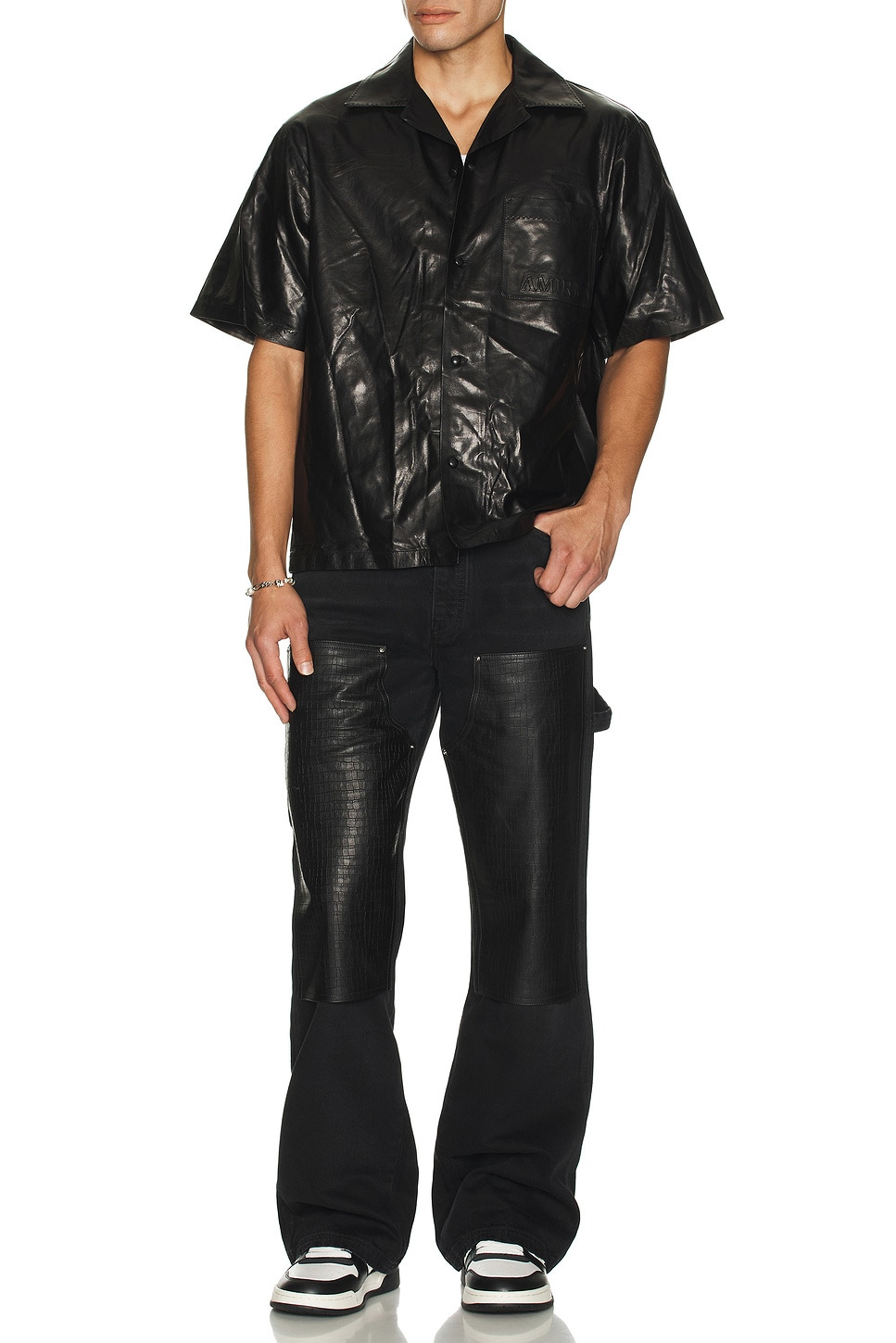 Lightweight Leather Camp Shirt - 5