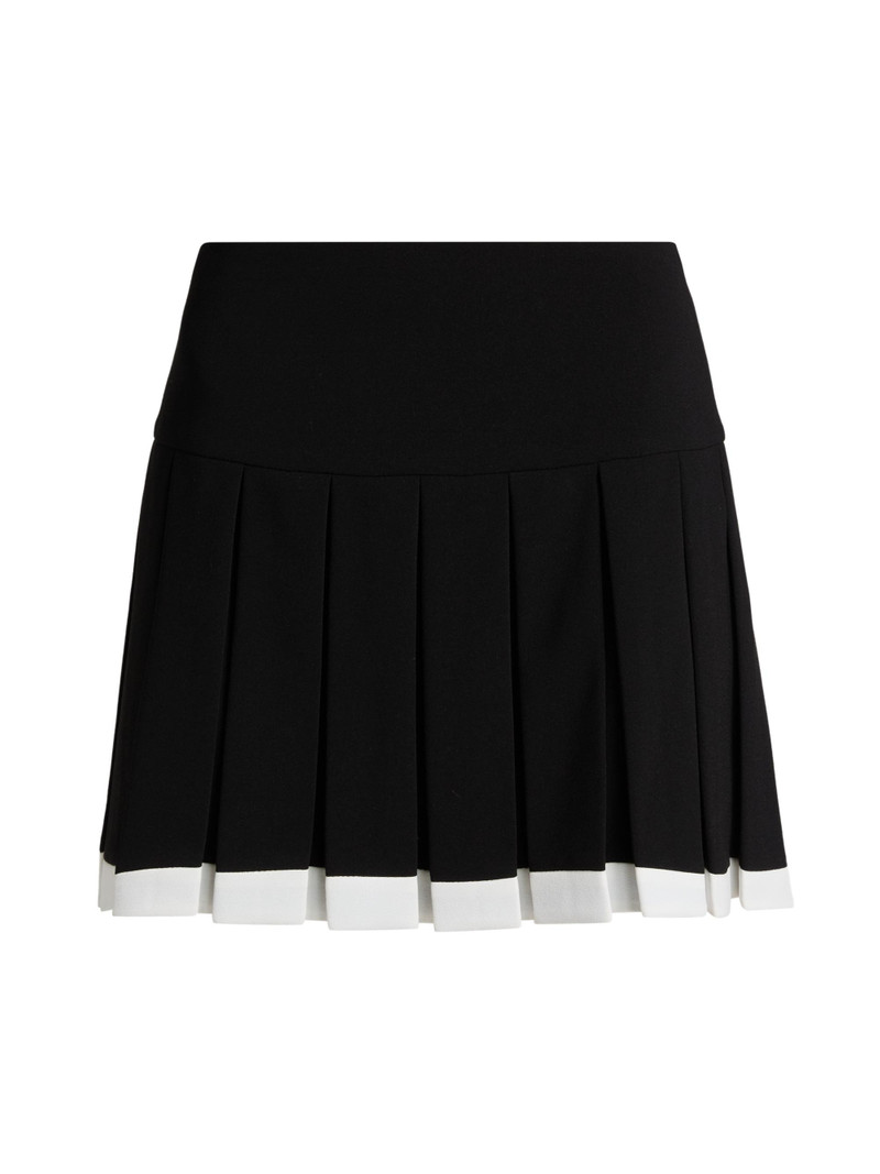 Women's Emilie Box Pleated Miniskirt - Black Off White 1