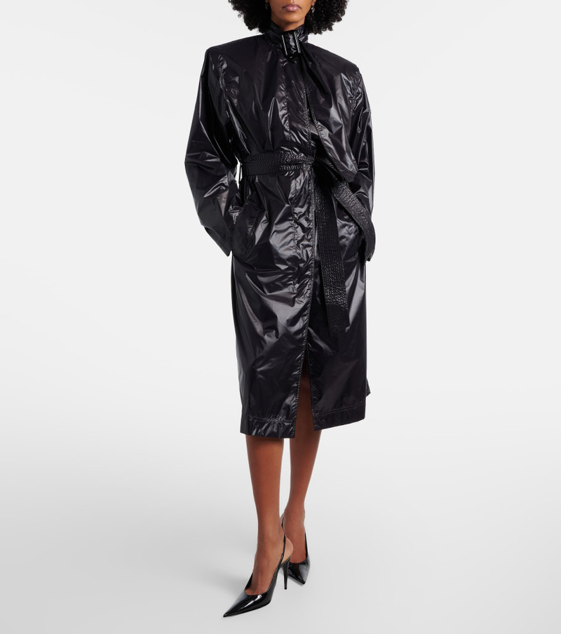 SAINT LAURENT Bow-detail belted trench coat outlook