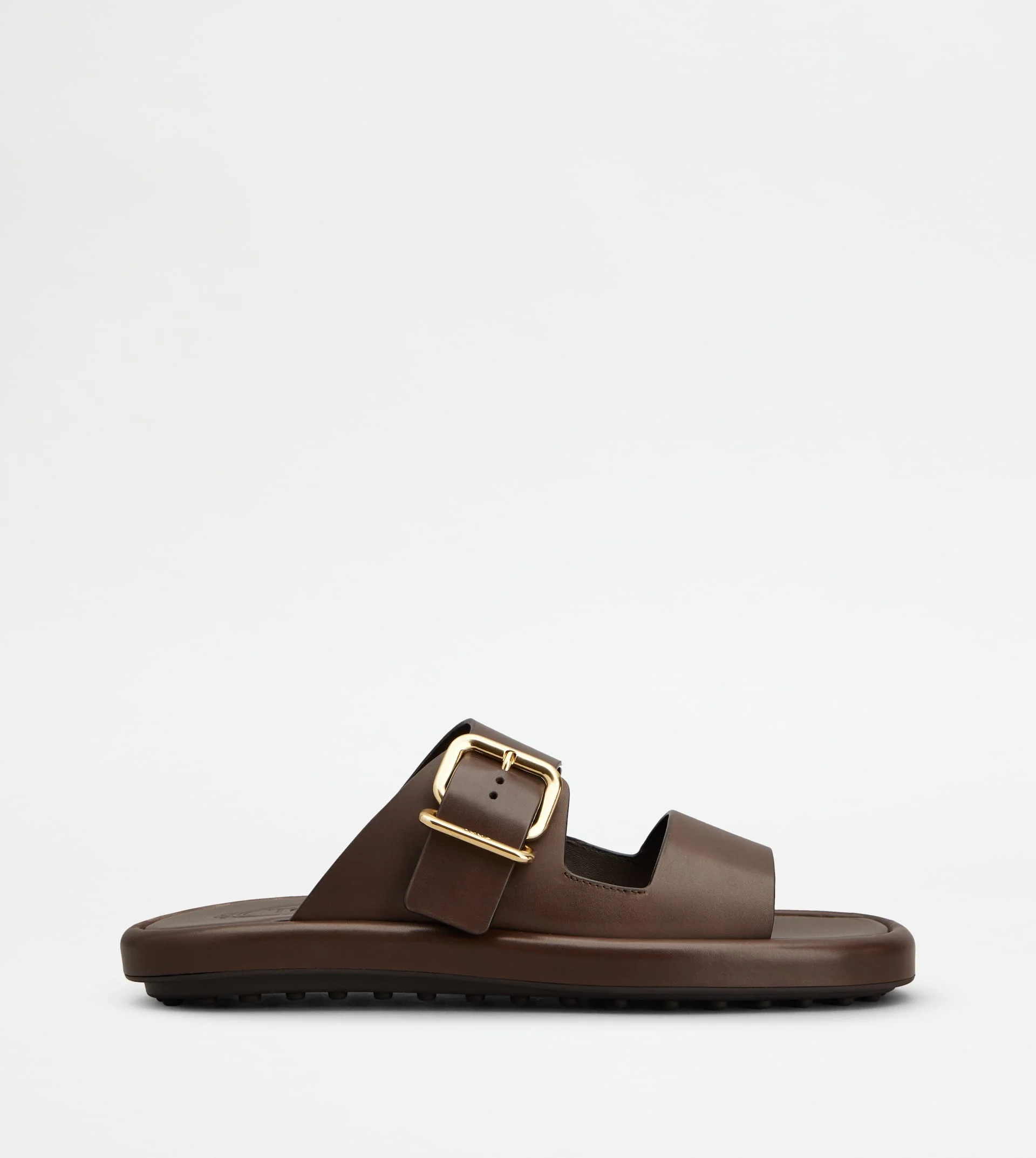 SANDALS IN LEATHER - BROWN - 1