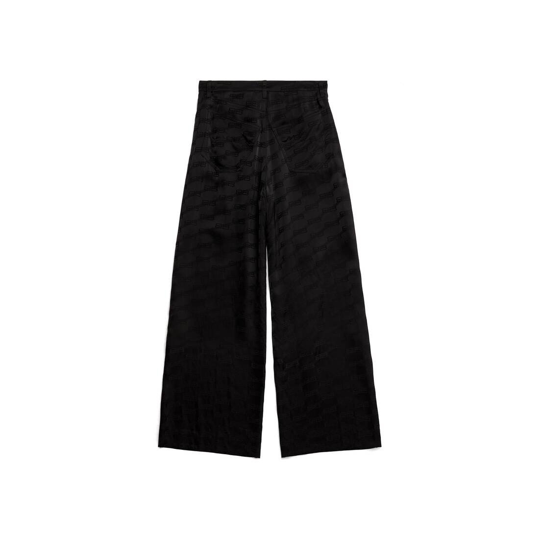 Women's Bb Monogram Low Waist Fluid Pants in Black - 2