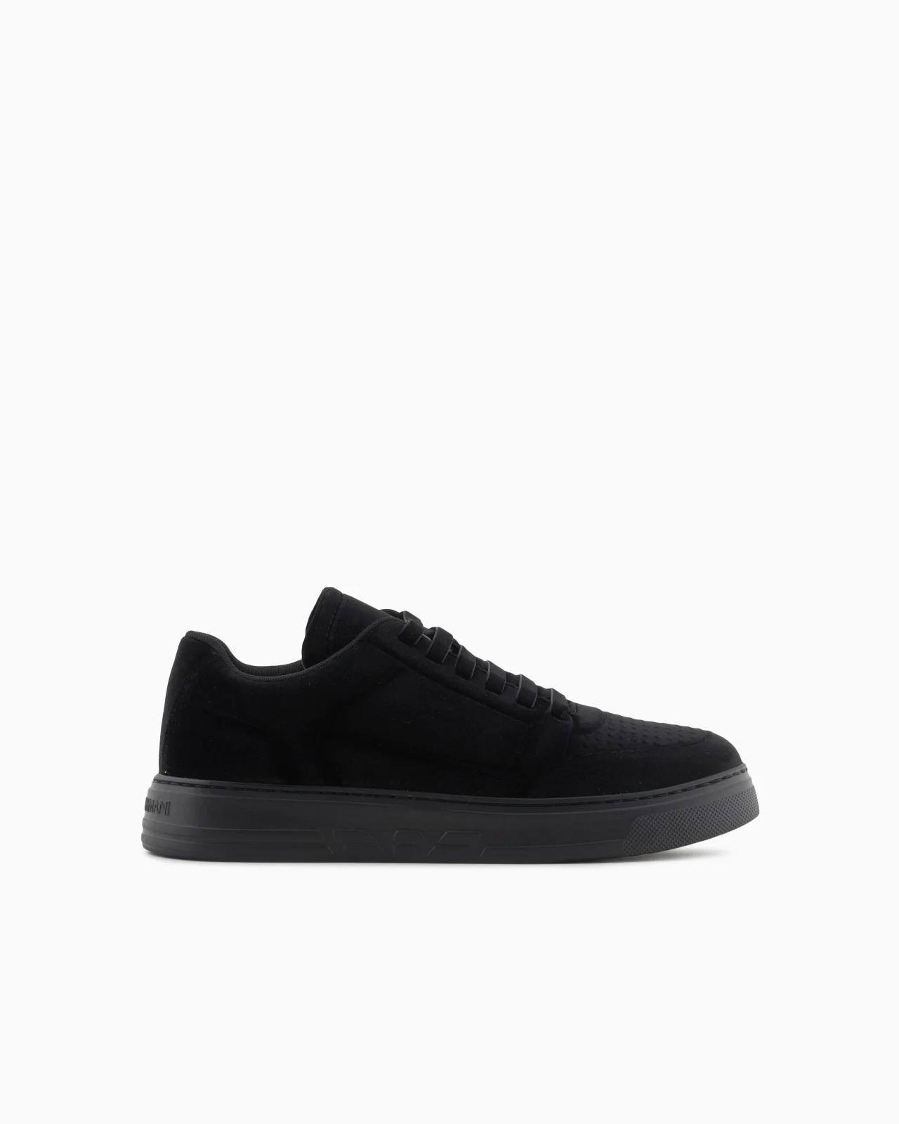 VELVET SNEAKERS WITH SIDE LOGO - 1