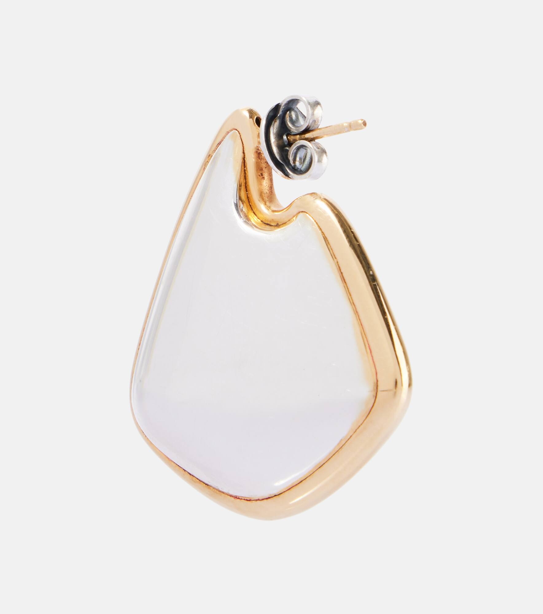 Fin Small 18kt gold-plated sterling silver earrings - 5