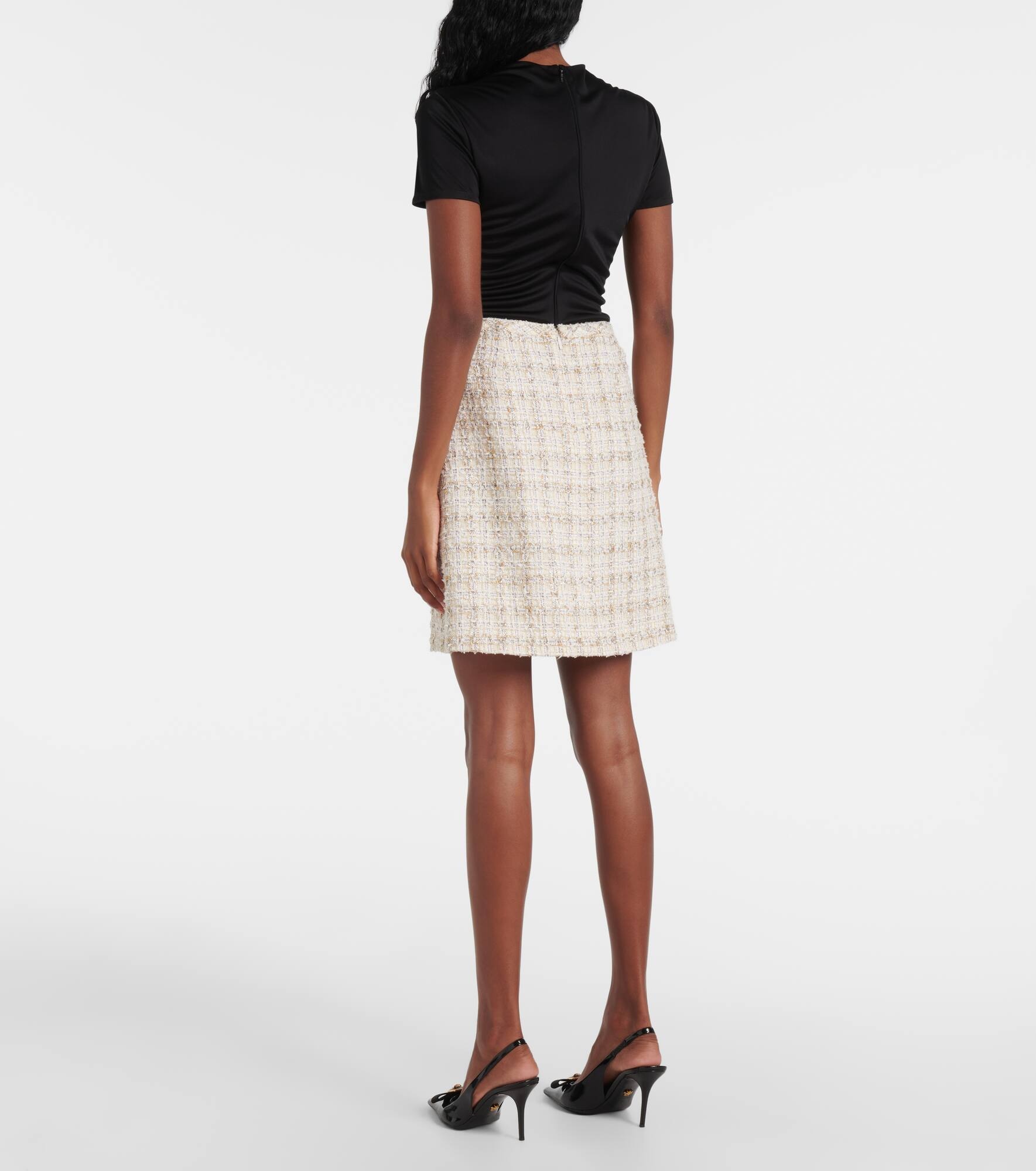 Embellished tweed miniskirt - 3