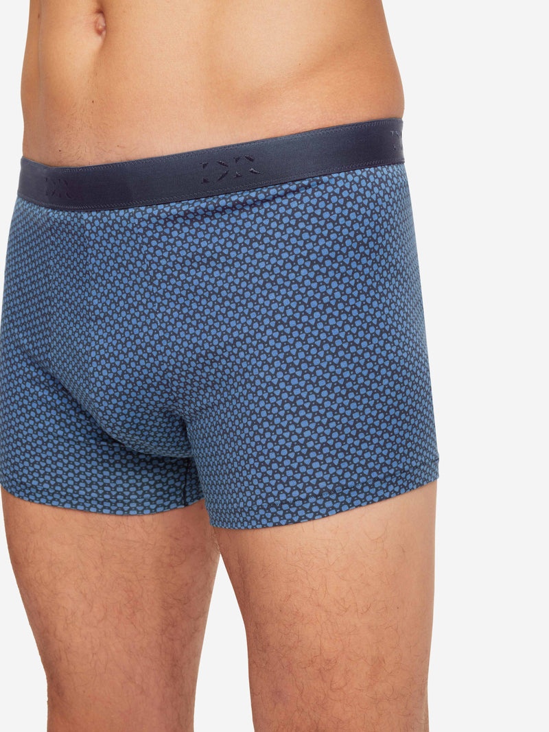 Men's Boxer Briefs Square Pima Cotton Stretch Navy - 2