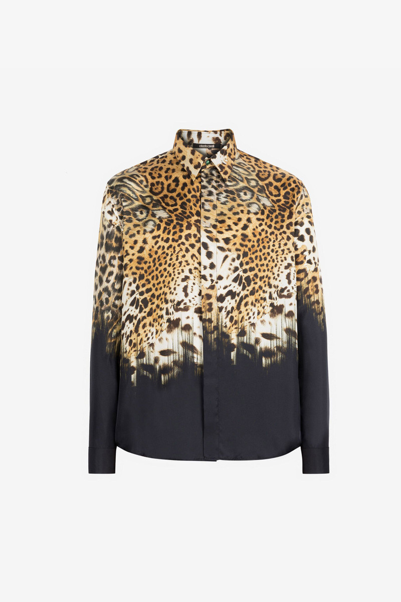 Leopard-Print Silk Shirt - 1