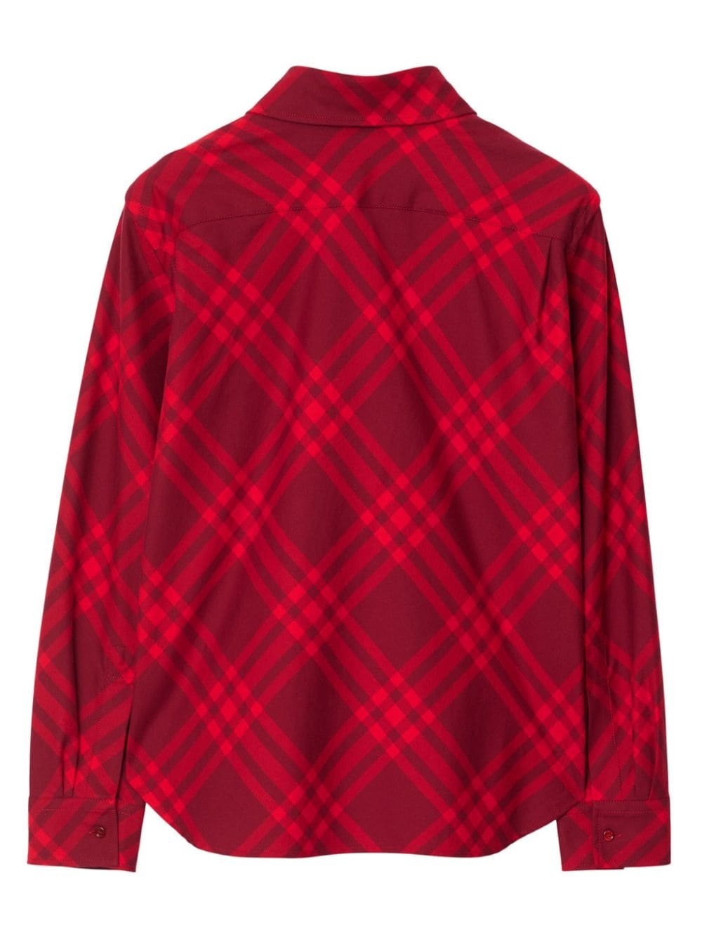 check-pattern cotton shirt - 2