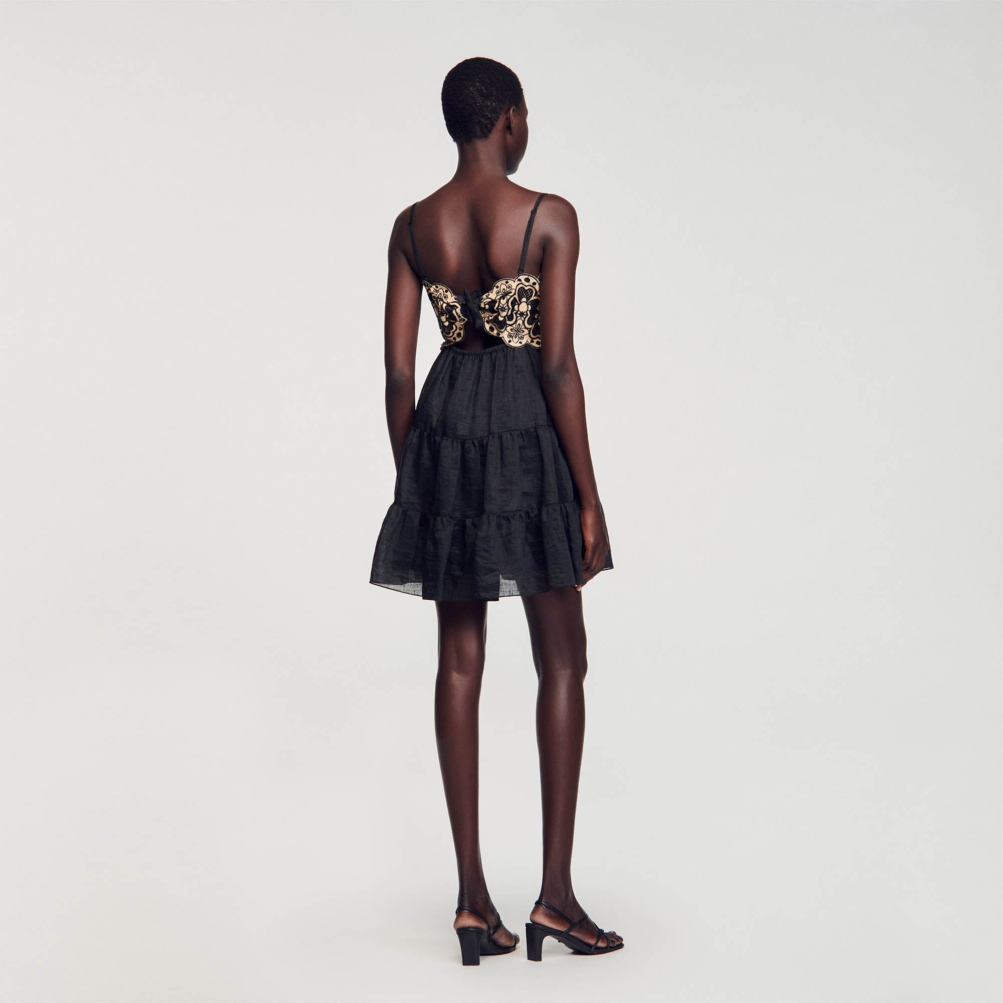 EMBROIDERED TWO-TONE DRESS - 6